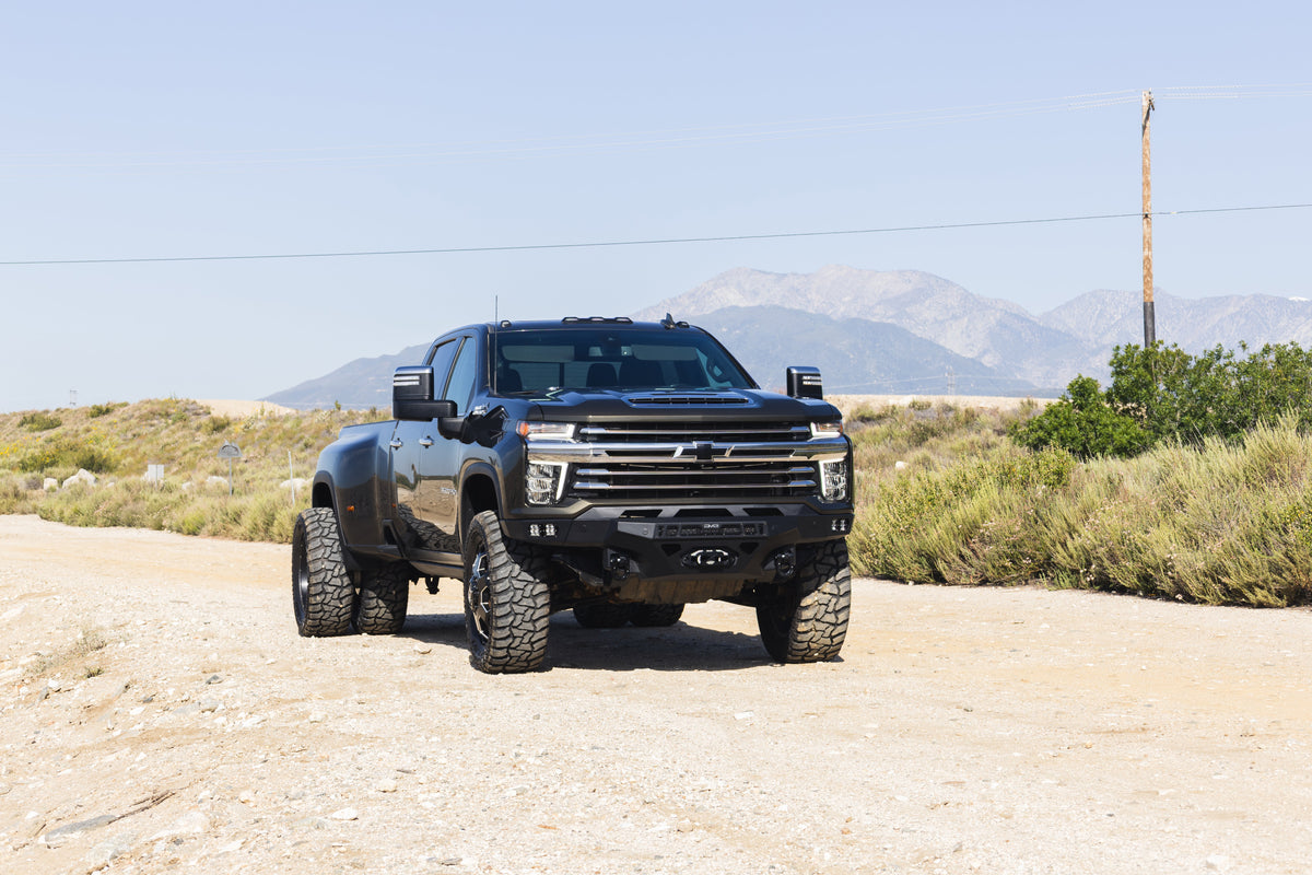 DV8 Offroad Spec Series front bumper for 2020-2023 Chevy Silverado 2500HD/3500HD