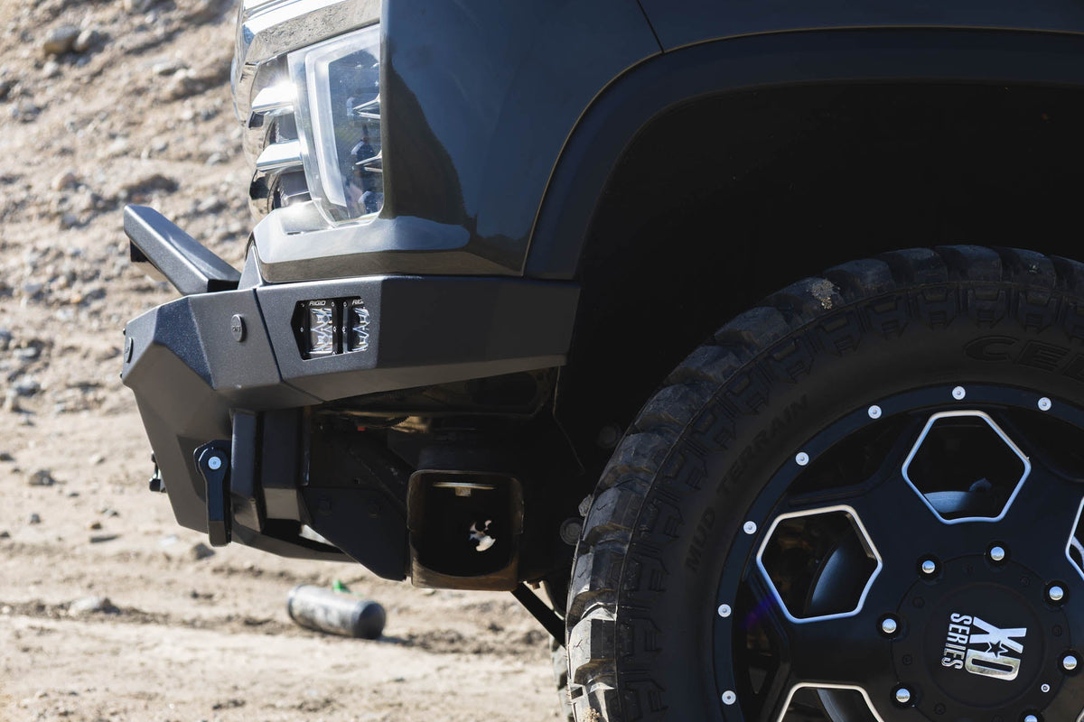 DV8 Offroad Spec Series front bumper for 2020-2023 Chevy Silverado 2500HD/3500HD