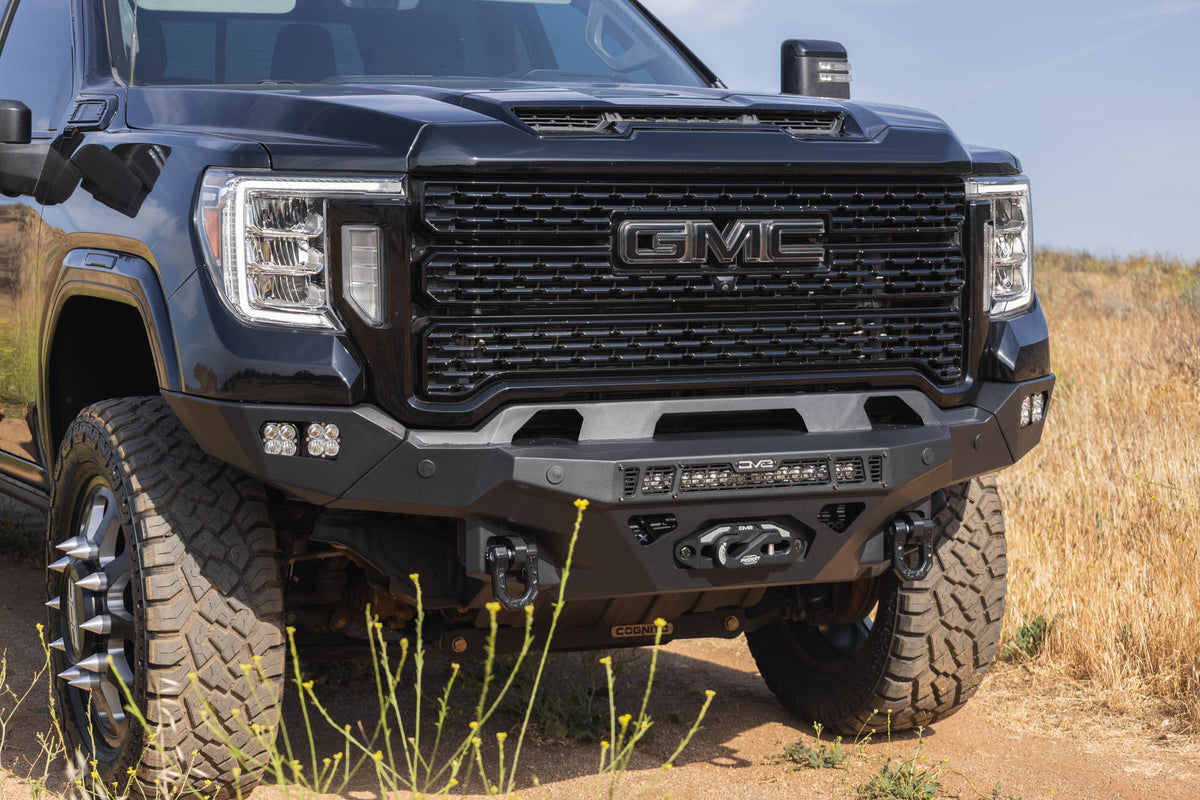 DV8 Offroad Spec Series front bumper for 2020-2023 GMC Sierra 2500HD/3500HD