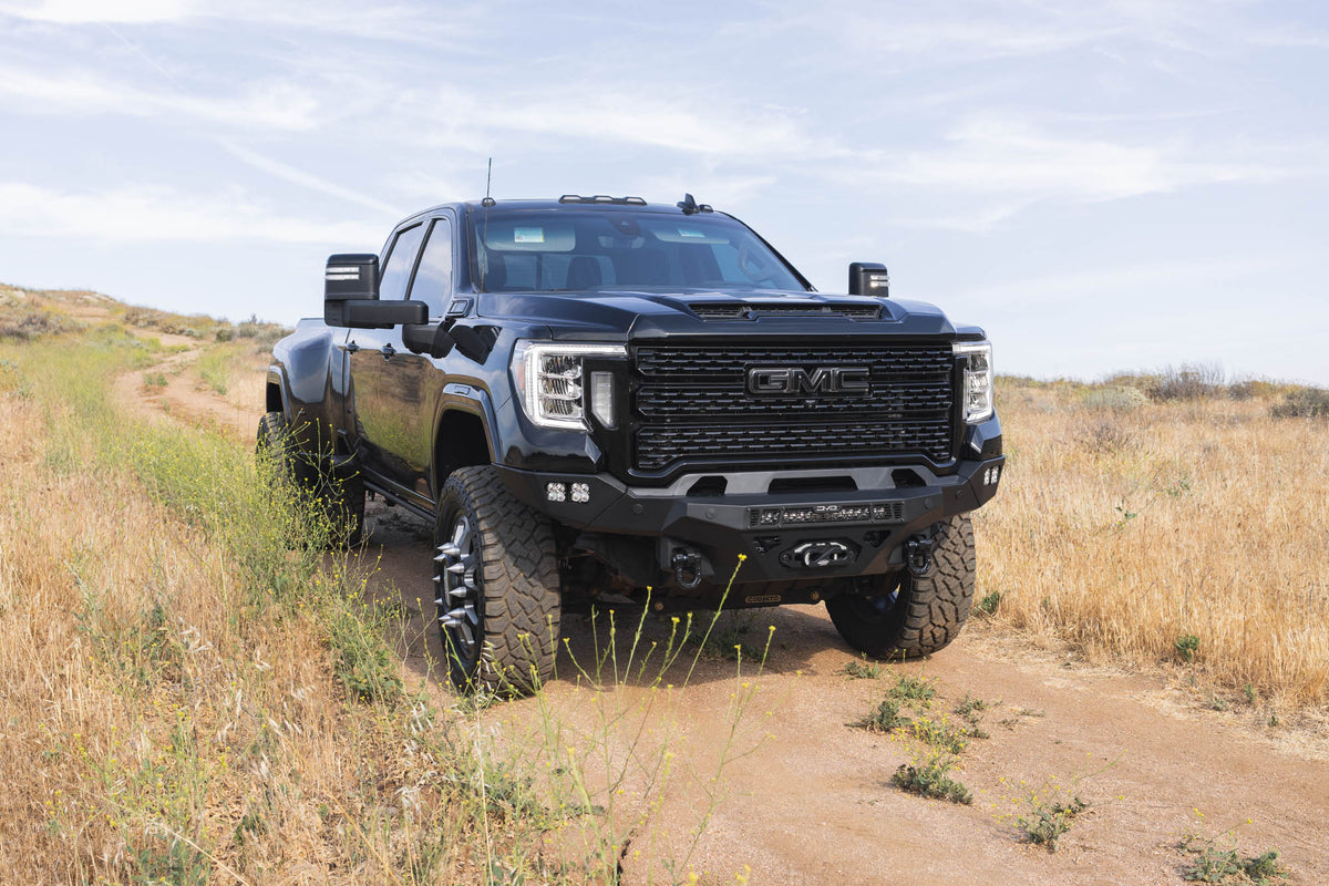 DV8 Offroad Spec Series front bumper for 2020-2023 GMC Sierra 2500HD/3500HD