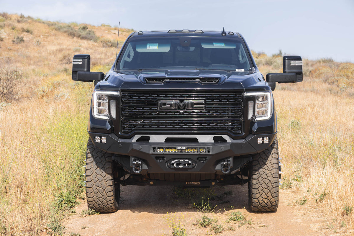 DV8 Offroad Spec Series front bumper for 2020-2023 GMC Sierra 2500HD/3500HD
