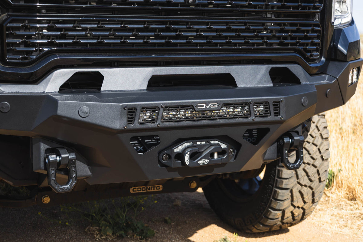 DV8 Offroad Spec Series front bumper for 2020-2023 GMC Sierra 2500HD/3500HD