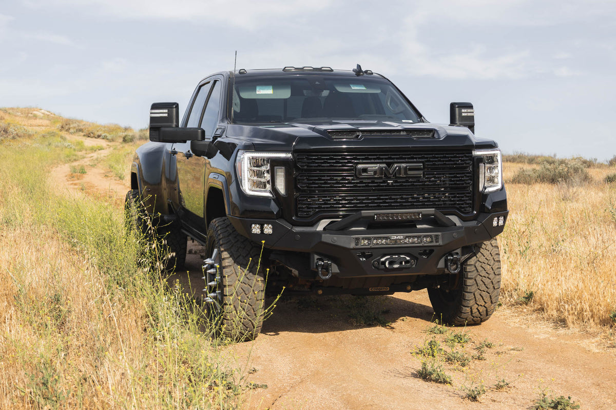 DV8 Offroad Spec Series front bumper for 2020-2023 GMC Sierra 2500HD/3500HD