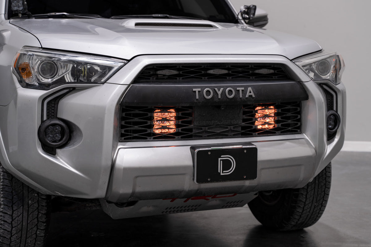Diode Dynamics SS5 Stealth Grille LED pod kit for 2014-2024 Toyota 4Runner – backlight on