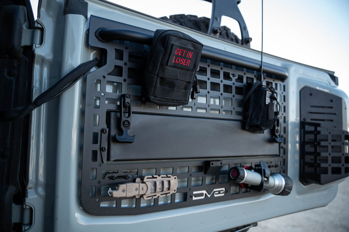 DV8 Offroad tailgate molle panel and shelf for 2021-2026 Ford Bronco