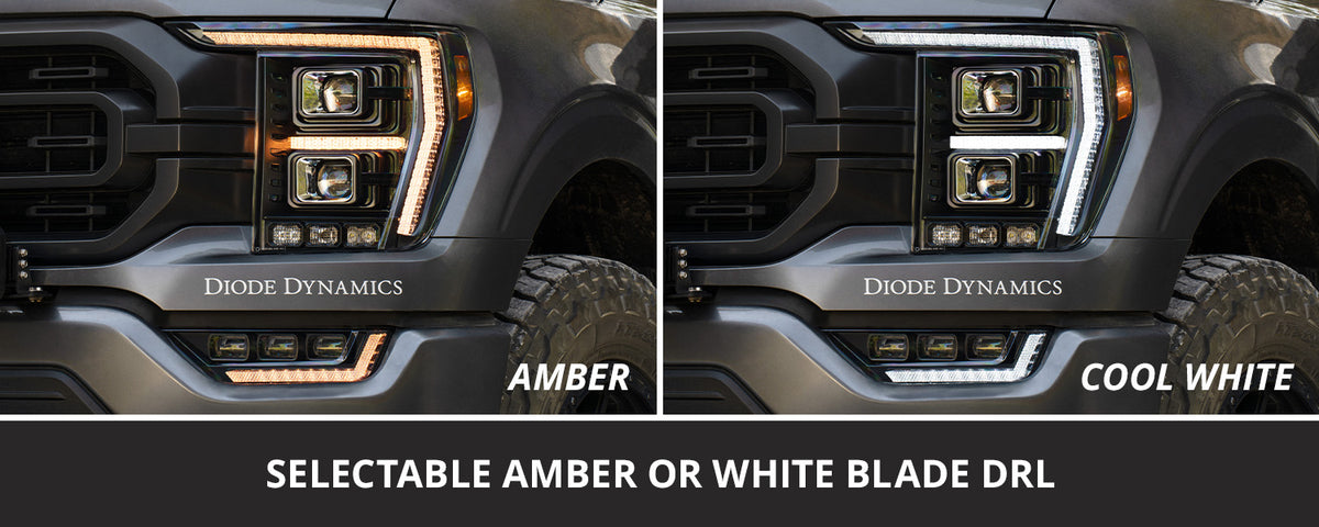 Diode Dynamics Elite LED headlights for 2021-2023 Ford F-150 – DRL colors