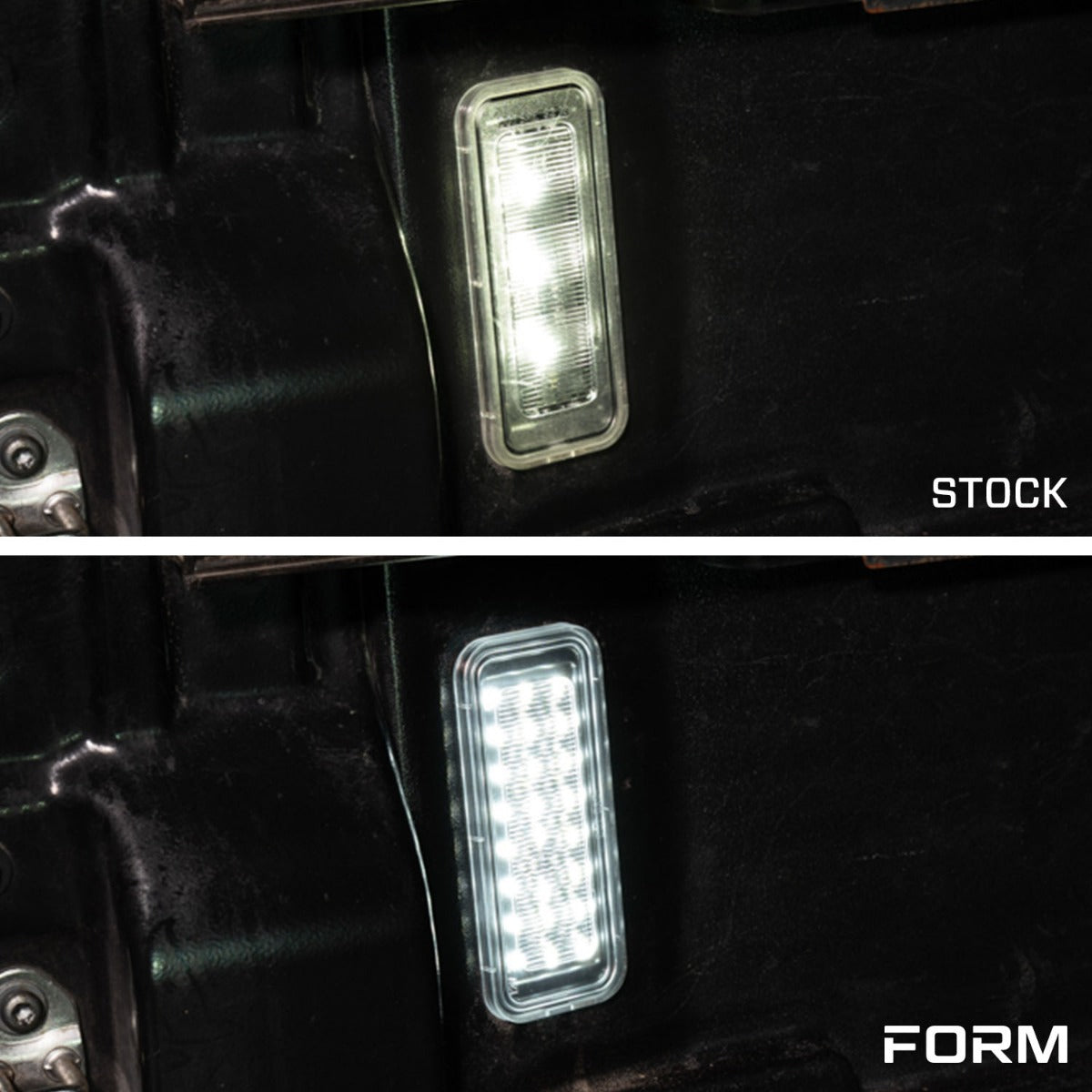 Form Lighting LED bed lights for 2020-2023 Toyota Tacoma – output comparison