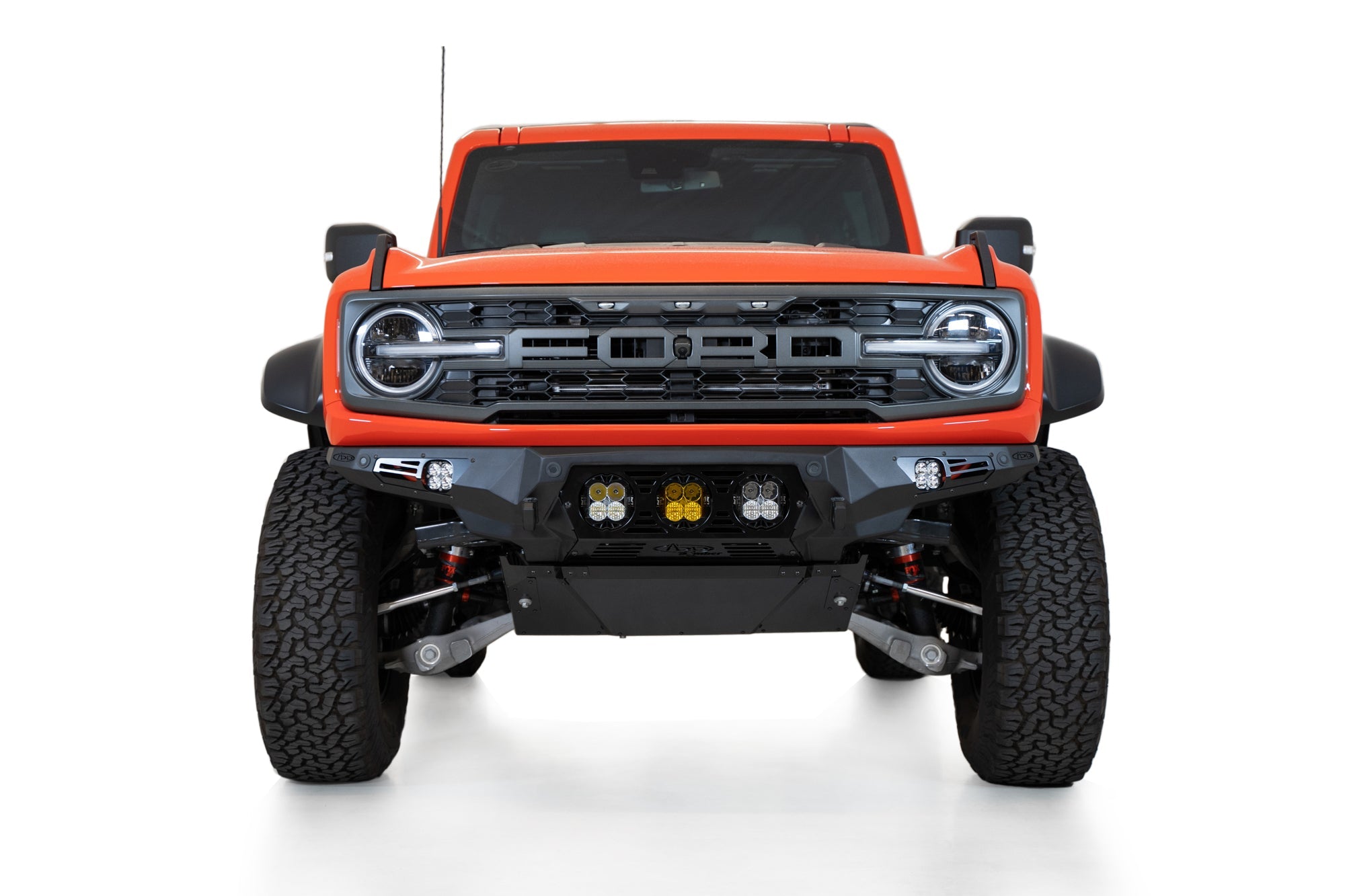 2022-2023-Ford-Bronco-Raptor-Bomber-Front-Bumper-Baja-head-on - NVMOS