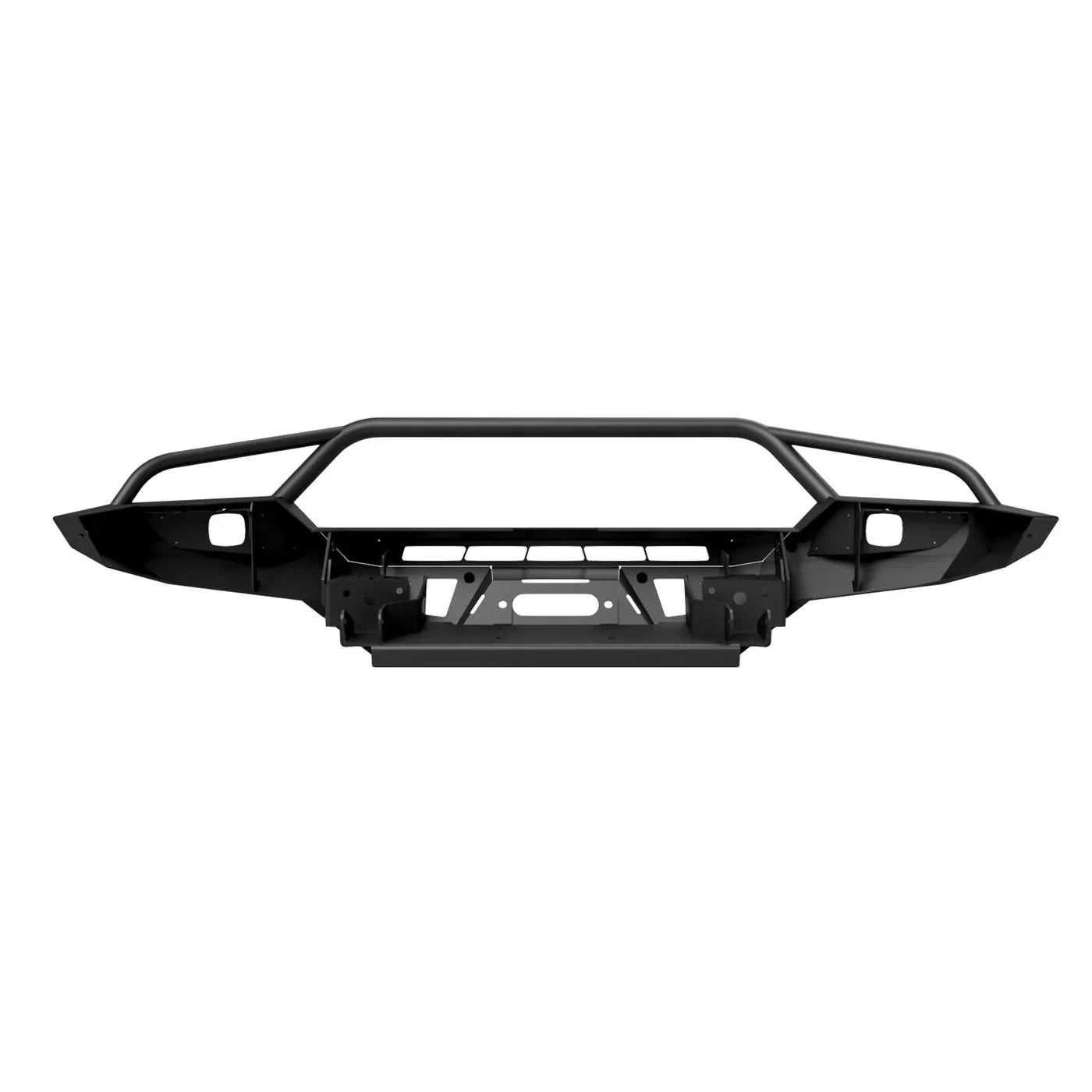 2022 Toyota Tundra Baja front bumper, black, off-road steel accessory, rear view