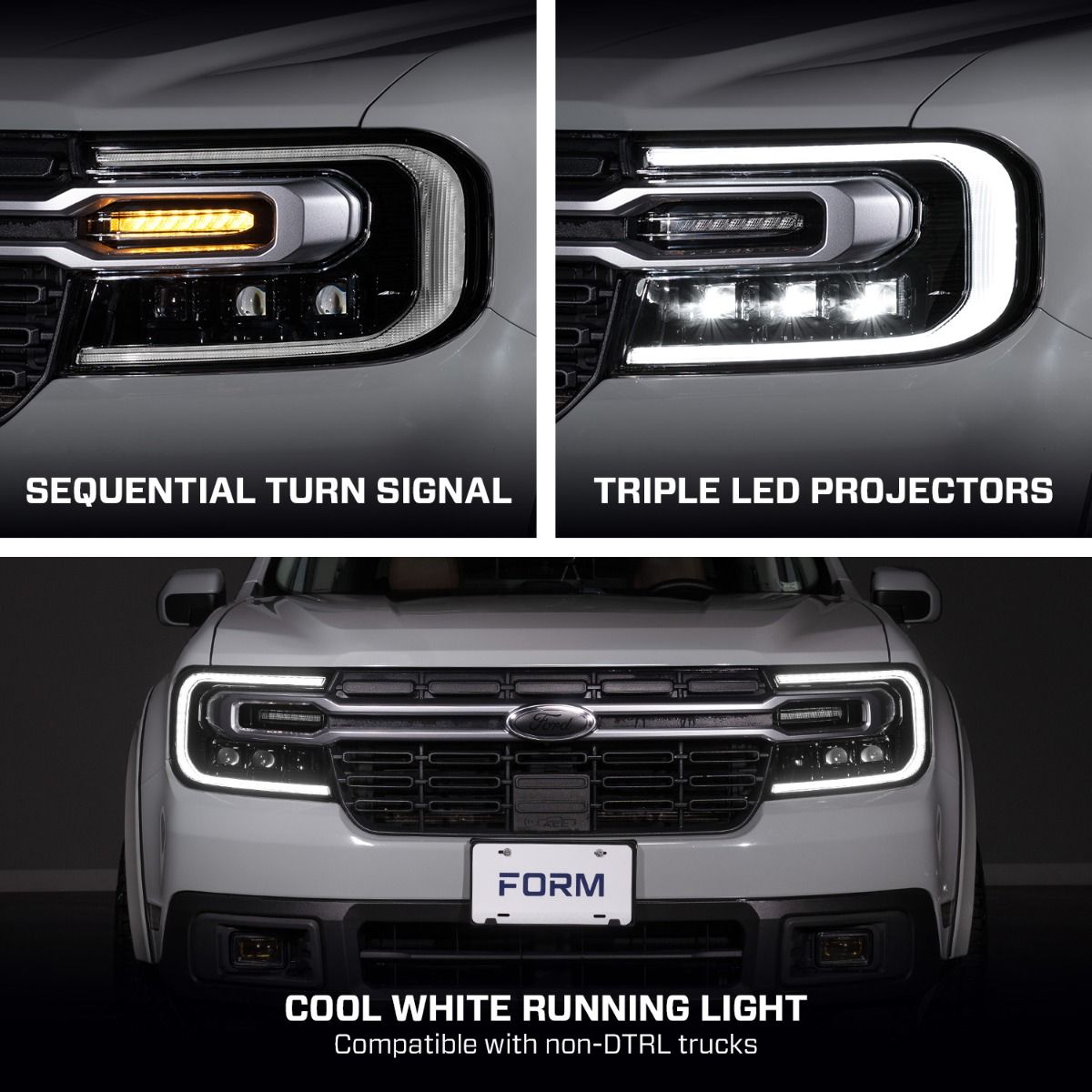 Form Lighting Sequential LED Projector Headlights for Ford Maverick 2022–2024, feature graphic 1