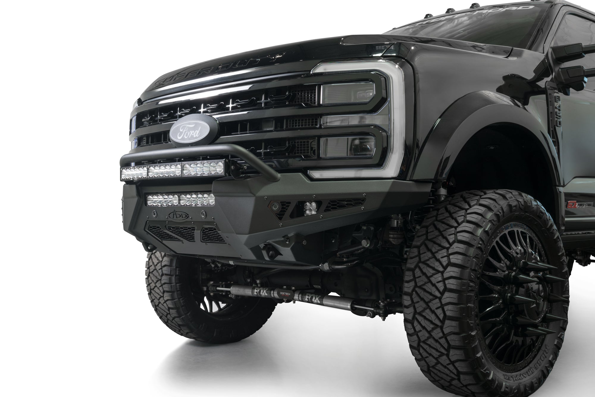2023-2025-Ford-Super-Duty-HoneyBadger-Front-Bumper-w-Top-Hoop-4 - NVMOS