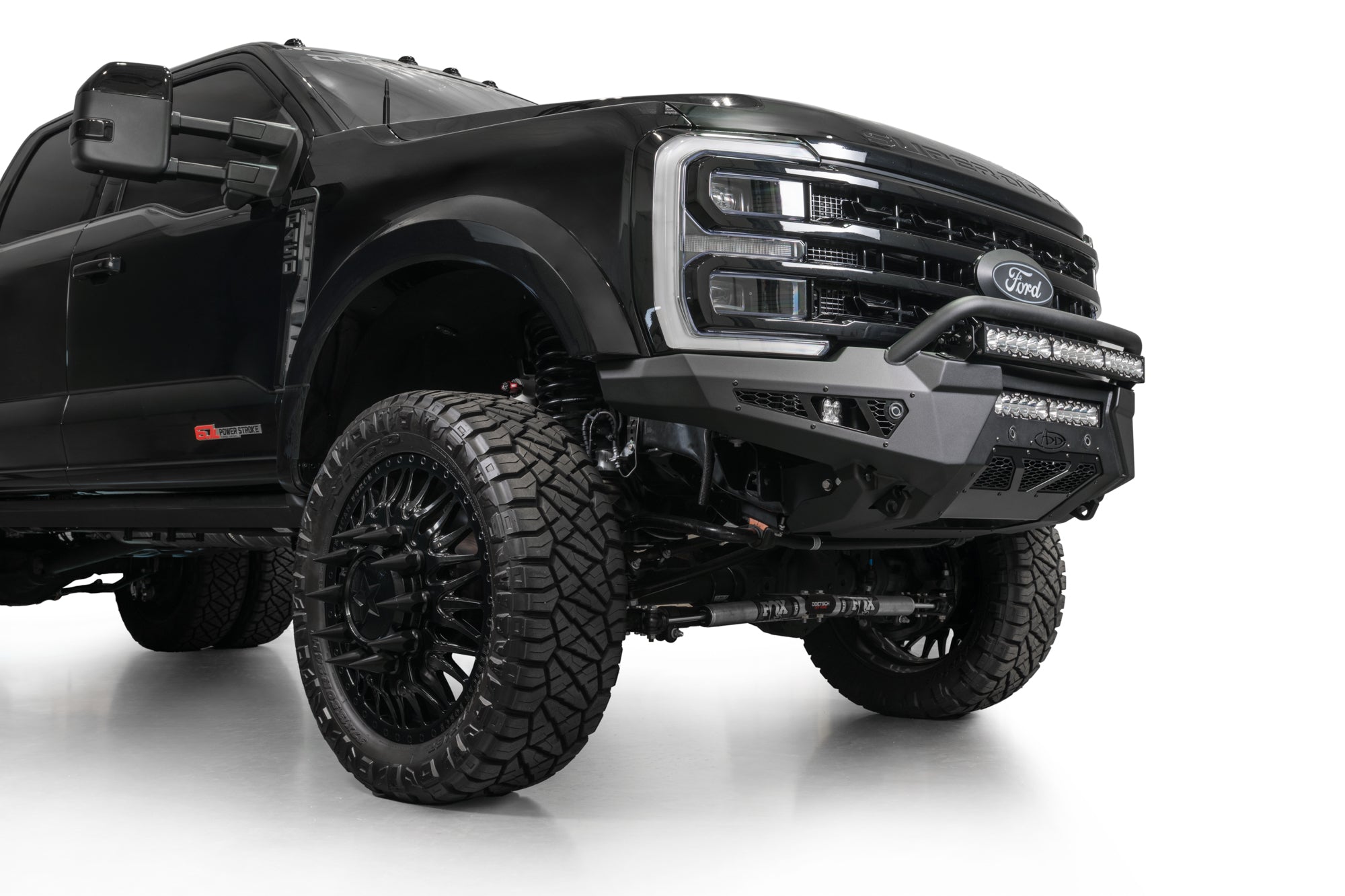 2023-2025-Ford-Super-Duty-HoneyBadger-Front-Bumper-w-Top-Hoop - NVMOS