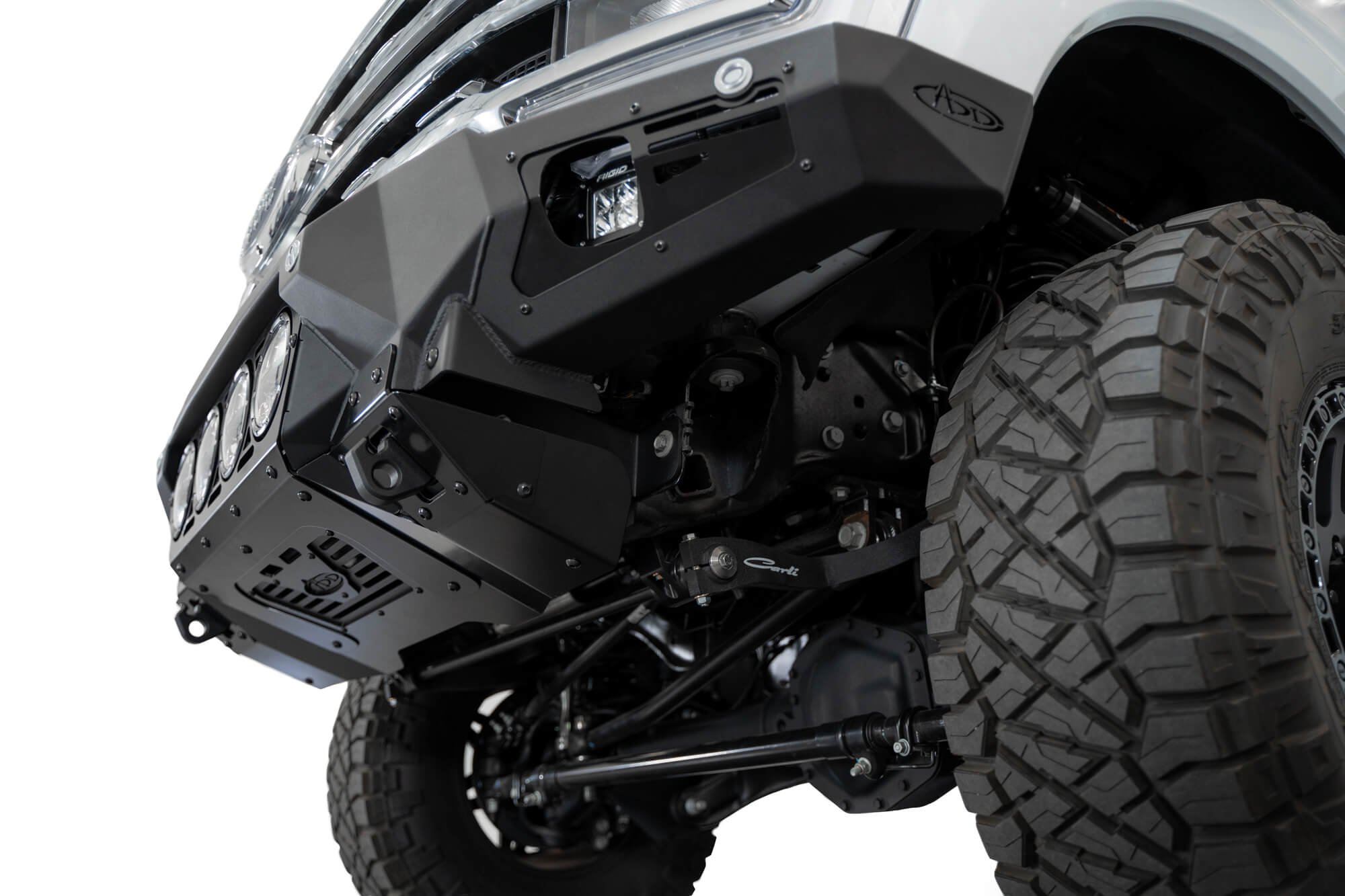 2023-Ford-F-250-350-Super-Duty-Bomber-Front-Bumper-Rigid-Installed-11 - NVMOS