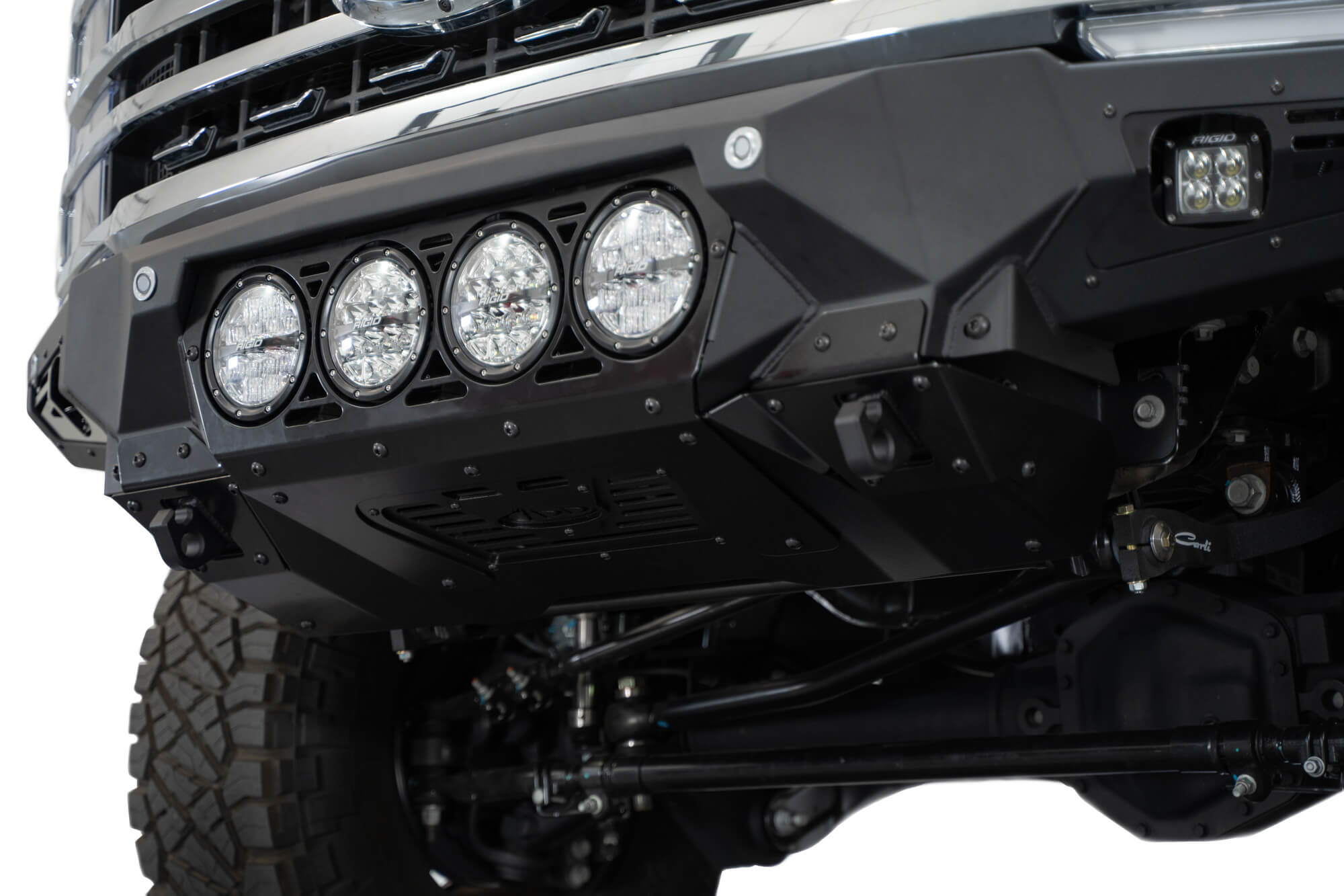 2023-Ford-F-250-350-Super-Duty-Bomber-Front-Bumper-Rigid-Installed-8 - NVMOS