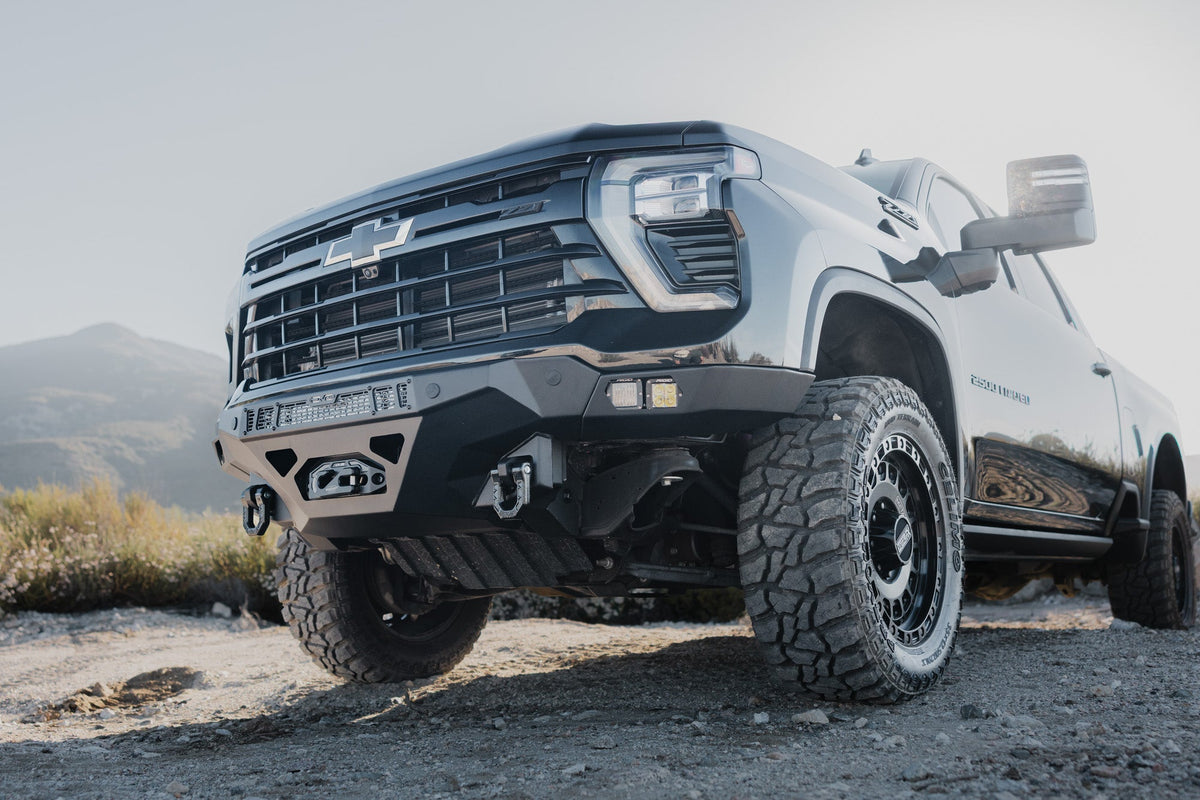 DV8 Offroad Spec Series front bumper for 2024-2026 Chevy Silverado 2500HD/3500HD
