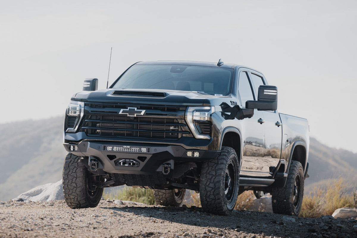 DV8 Offroad Spec Series front bumper for 2024-2026 Chevy Silverado 2500HD/3500HD