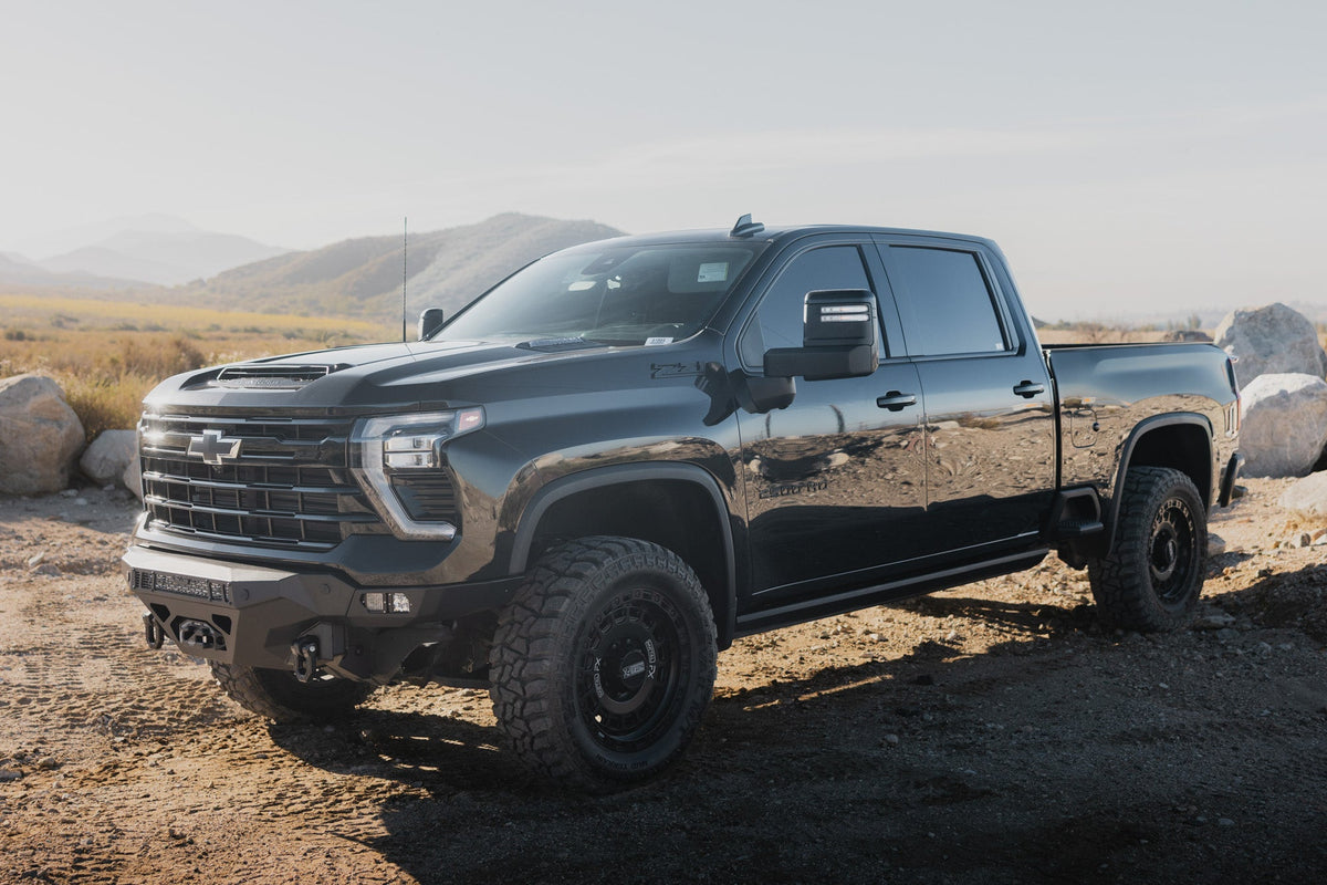 DV8 Offroad Spec Series front bumper for 2024-2026 Chevy Silverado 2500HD/3500HD