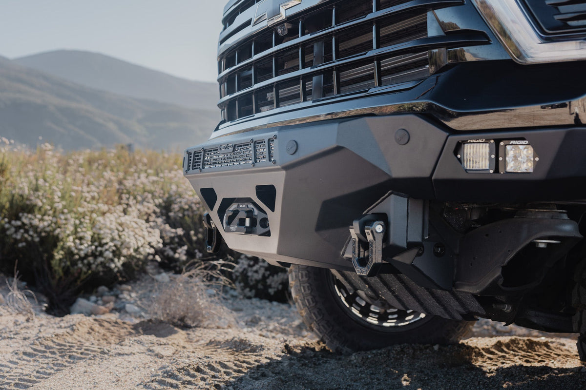 DV8 Offroad Spec Series front bumper for 2024-2026 Chevy Silverado 2500HD/3500HD