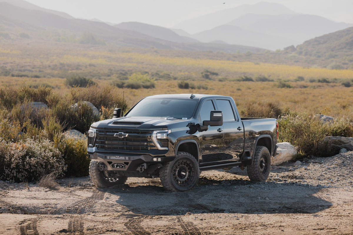 DV8 Offroad Spec Series front bumper for 2024-2026 Chevy Silverado 2500HD/3500HD