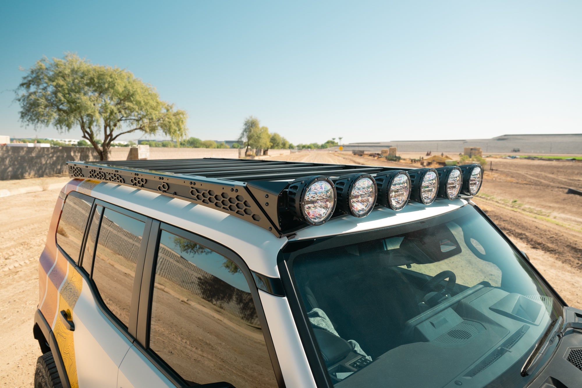 2024-Land-Cruiser-Roof-Rack-RIGID-Round-Lights-Mount-7 - NVMOS