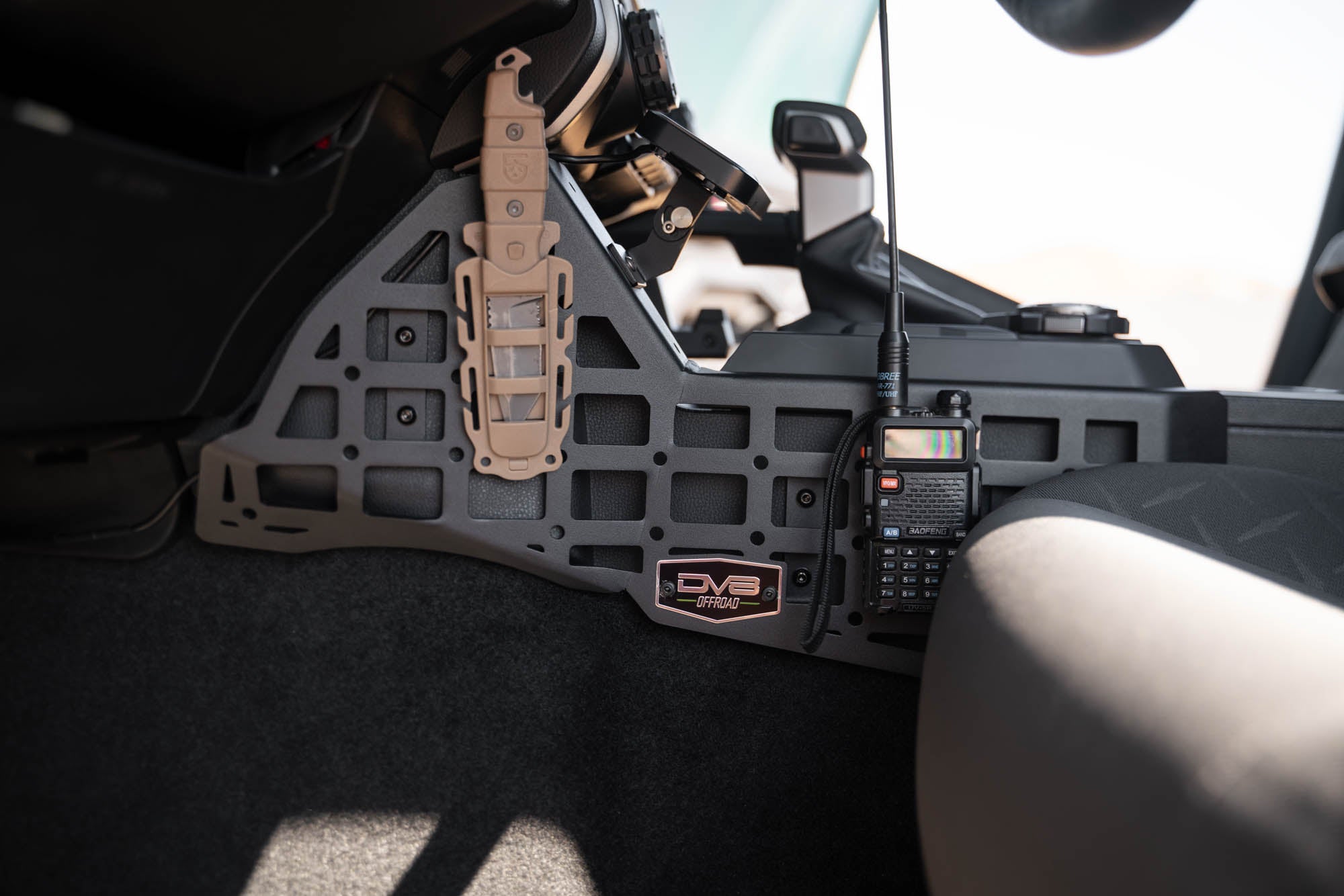 2024-Tacoma-Center-Console-Molle-Panels-_-Device-Mount-Installed-4 - NVMOS
