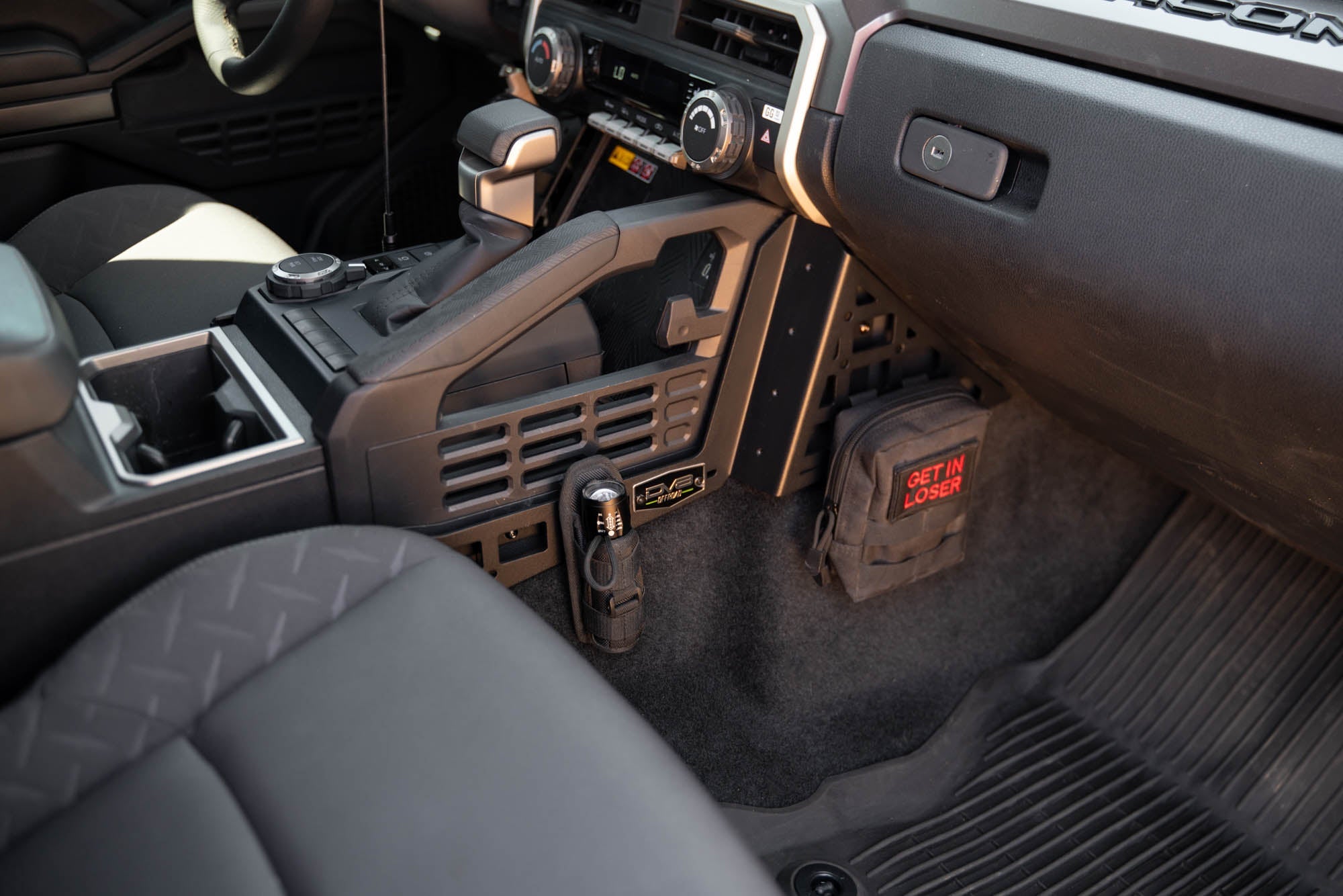 2024-Tacoma-Center-Console-Molle-Panels-_-Device-Mount-Installed-5 - NVMOS