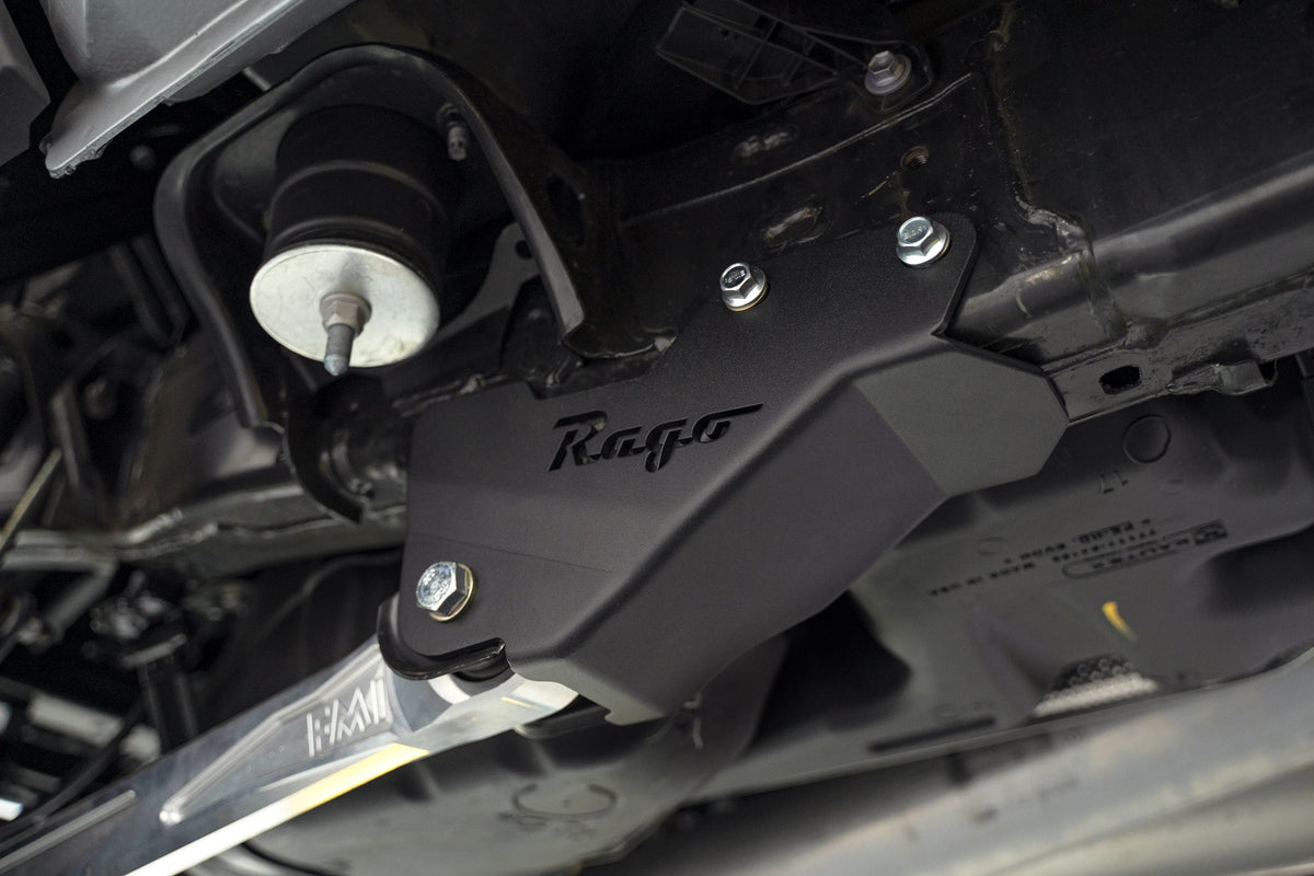 Rago Fabrication trailing arm skid plates for Toyota Tacoma