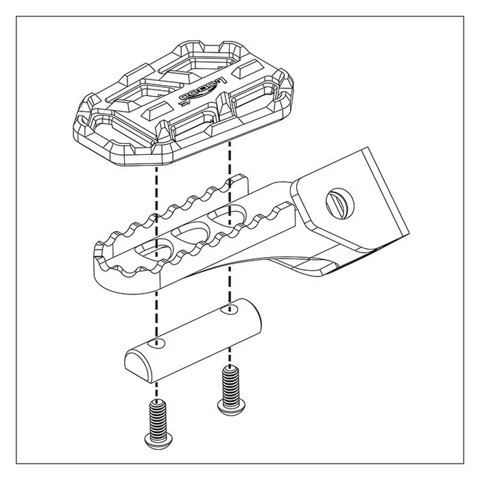 LOBOO Wide Foot Pegs for BMW GS Series – CNC Aluminum