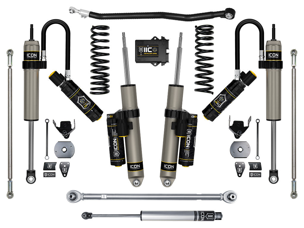 ICON Stage 5 CDEV 4.5 inch suspension system for 2014-2026 Ram 2500 4WD diesel with OEM air springs