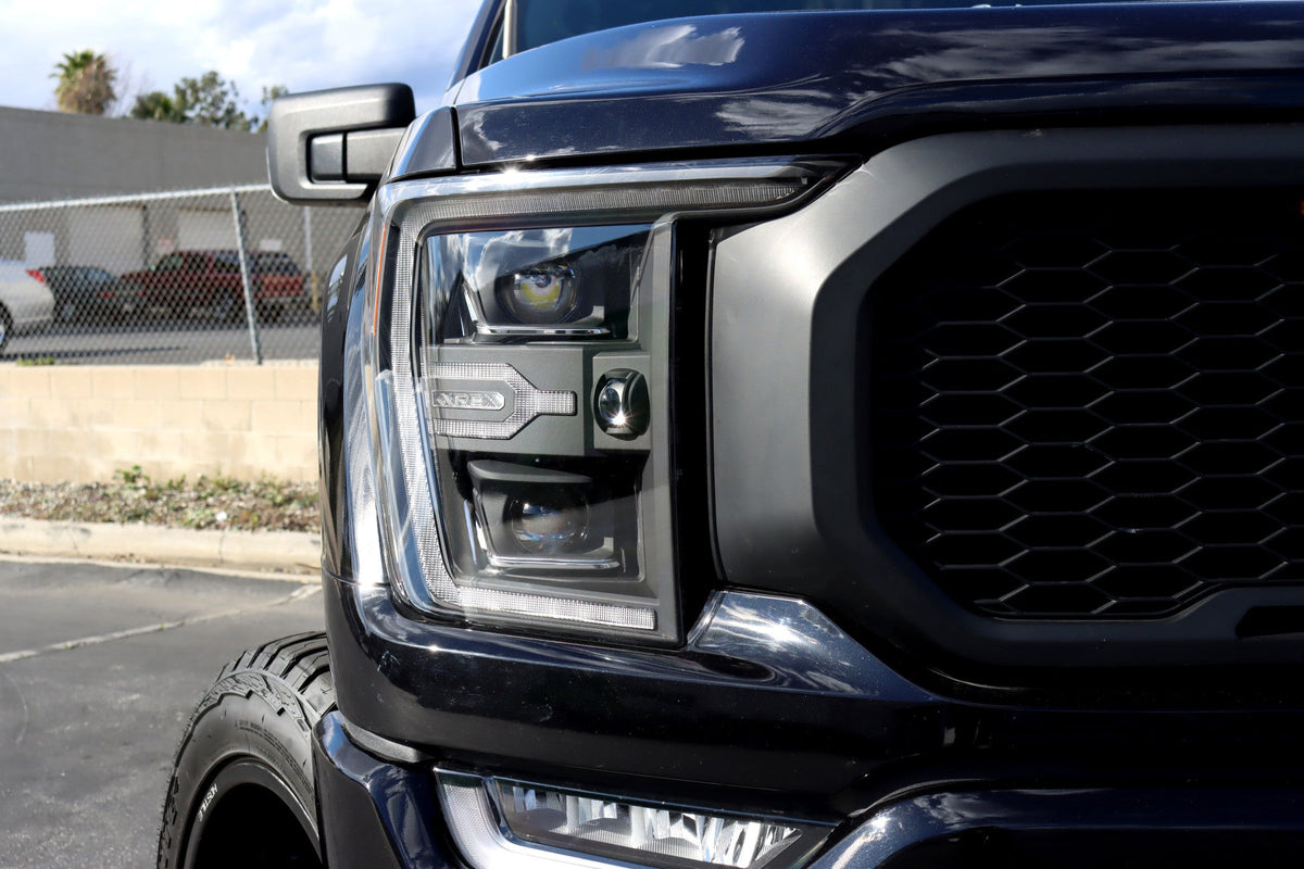 AlphaRex LUXX-Series LED Projector Headlights for Ford F-150 / Ford F-150 Raptor - Alpha-Black