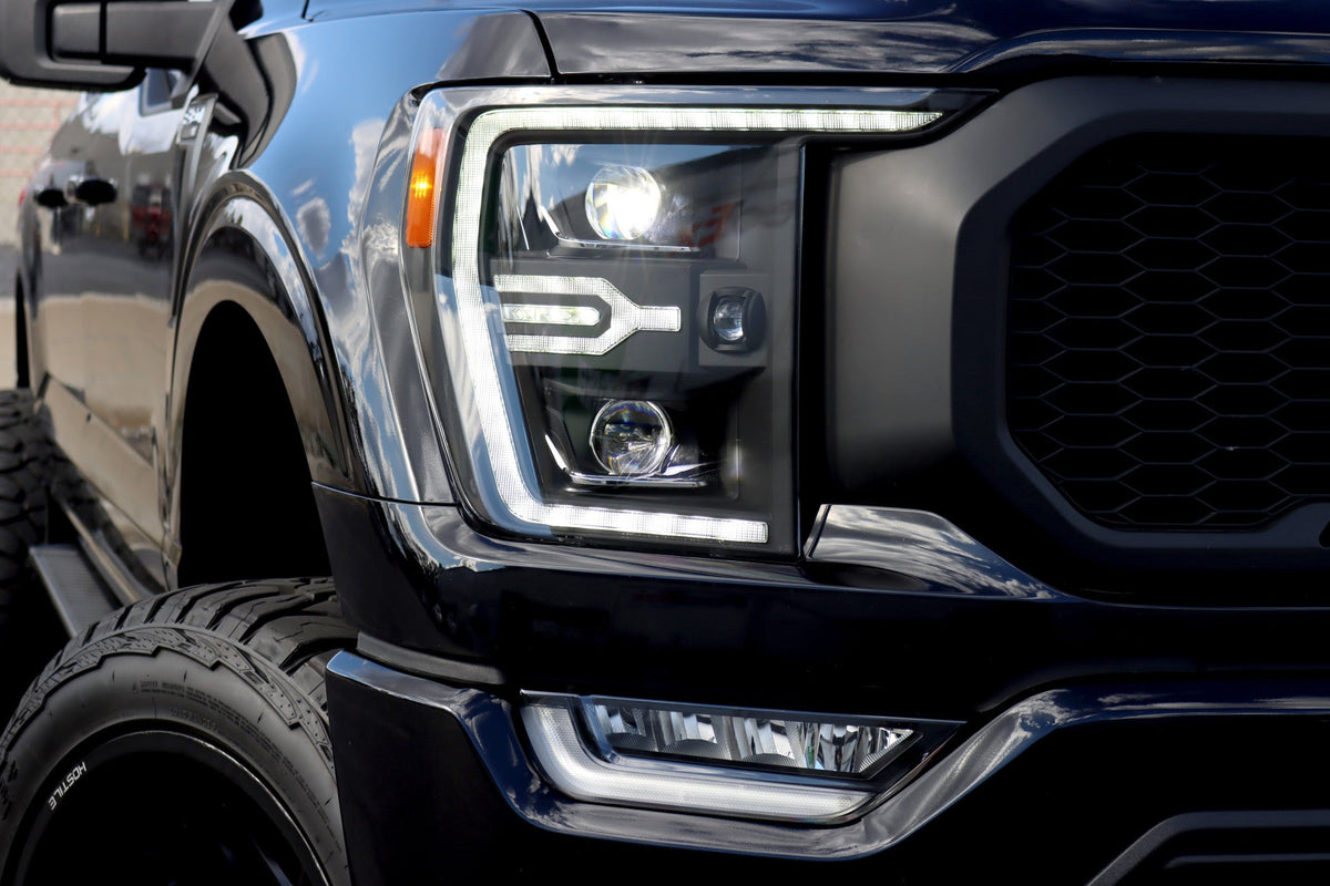 AlphaRex LUXX-Series LED Projector Headlights for Ford F-150 / Ford F-150 Raptor - Black
