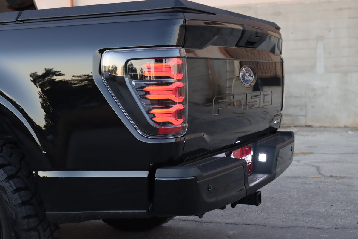 AlphaRex LUXX-Series LED Tail Lights for Ford F-150 - Black Smoke