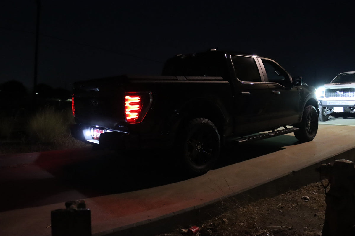 AlphaRex LUXX-Series LED Tail Lights for Ford F-150 - Black Smoke