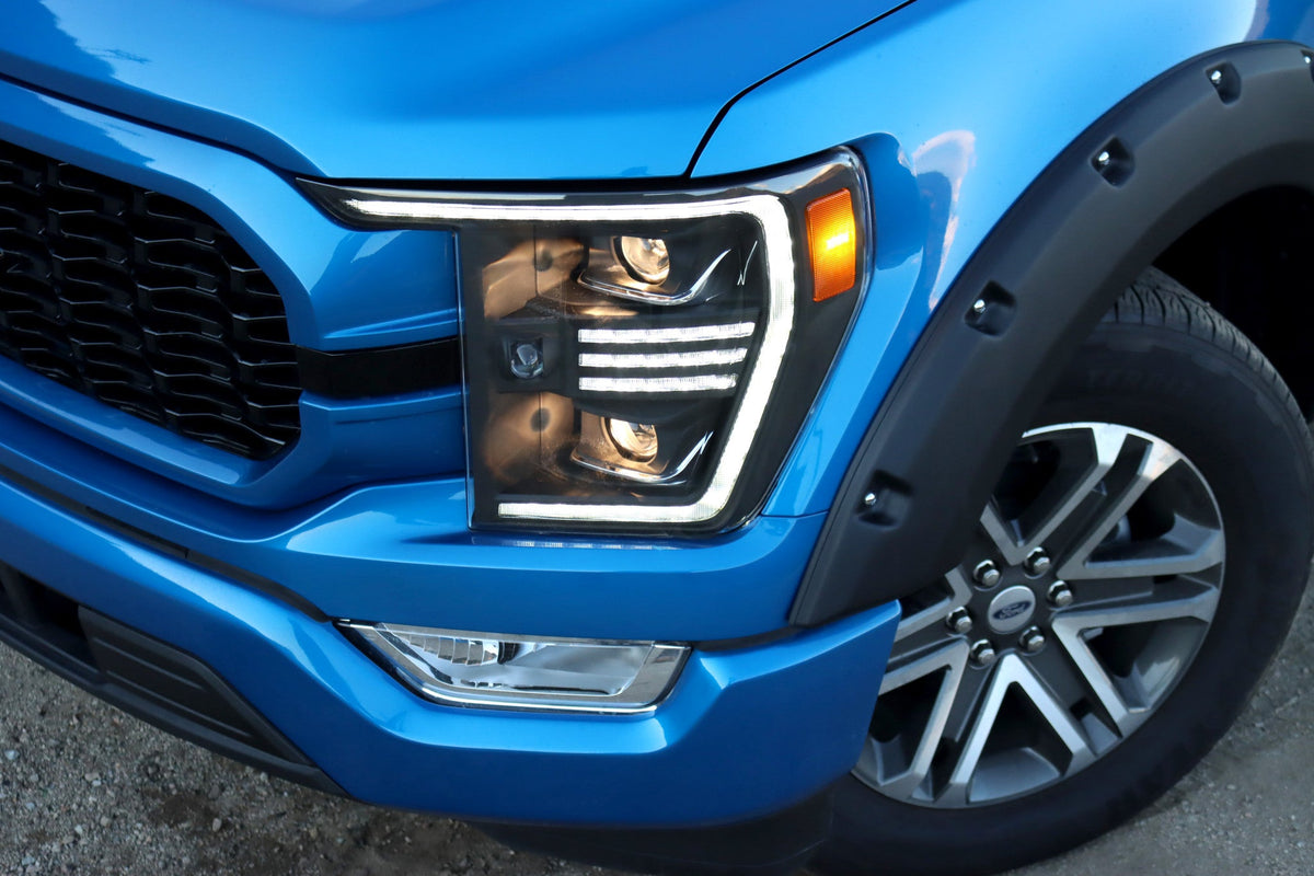 AlphaRex PRO-Series Halogen Projector Headlights for Ford F-150 - Black