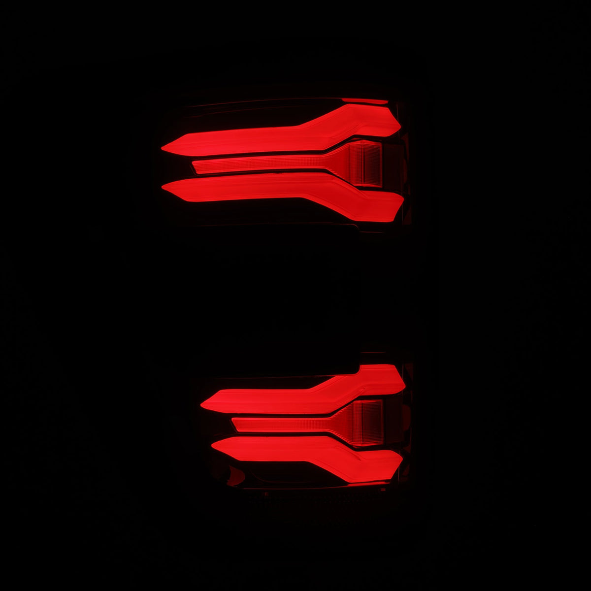 AlphaRex LUXX-Series LED Tail Lights with BLIS for Ford F-150 / Ford F-150 Raptor - Black Red