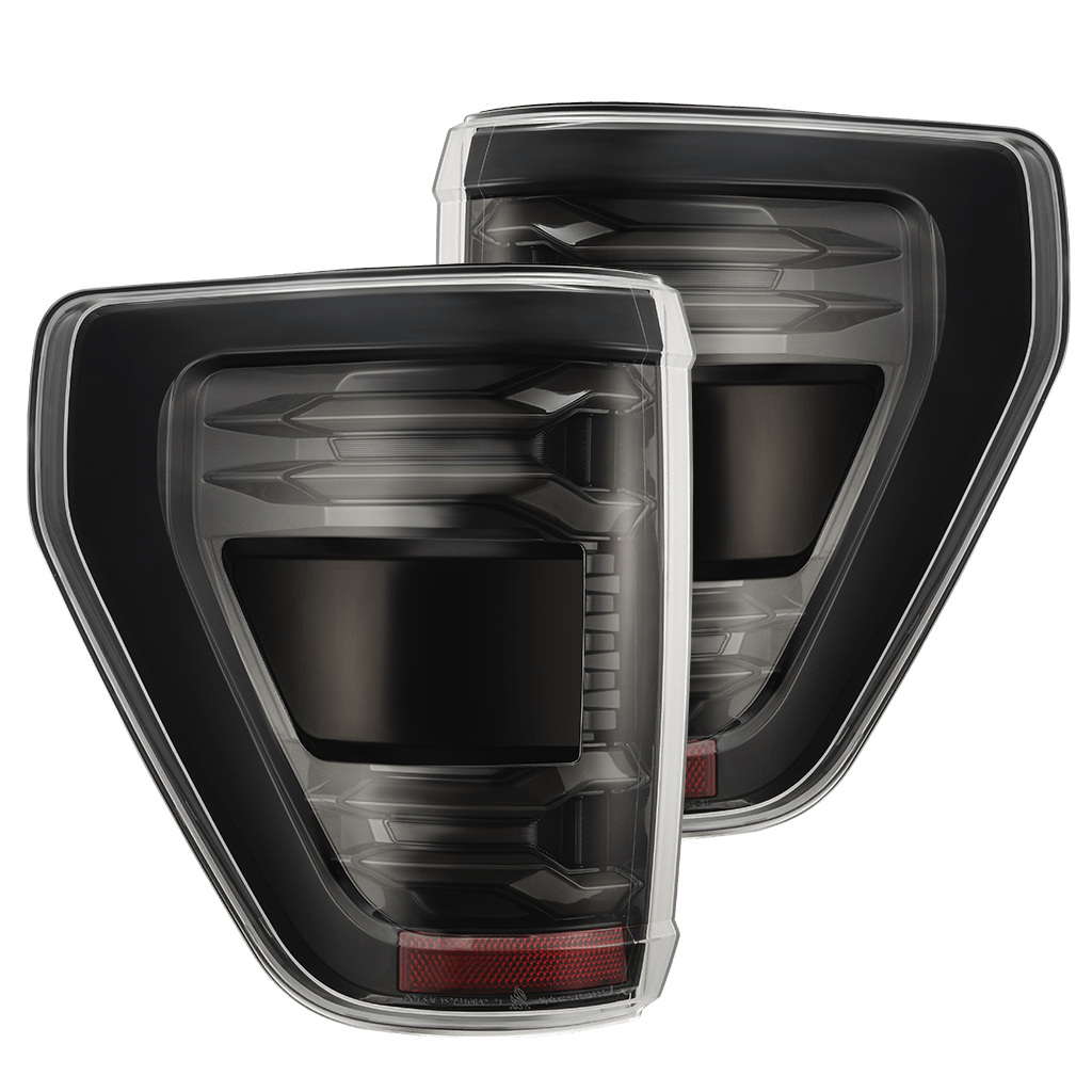 AlphaRex LUXX-Series LED Tail Lights with BLIS for Ford F-150 / Ford F-150 Raptor - Alpha-Black