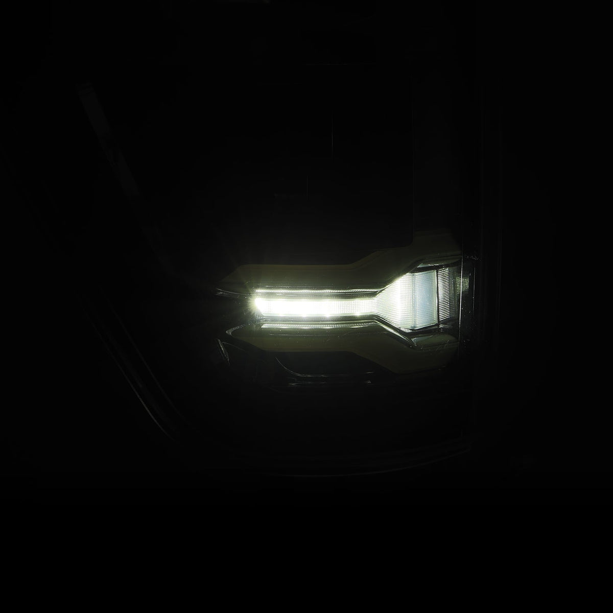 AlphaRex LUXX-Series LED Tail Lights (with BLIS) for Ford F-150 - Alpha-Black
