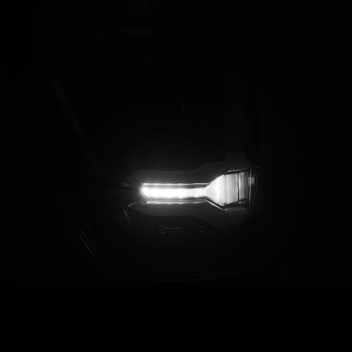AlphaRex LUXX-Series LED Tail Lights with BLIS for Ford F-150 / Ford F-150 Raptor - Black Smoke