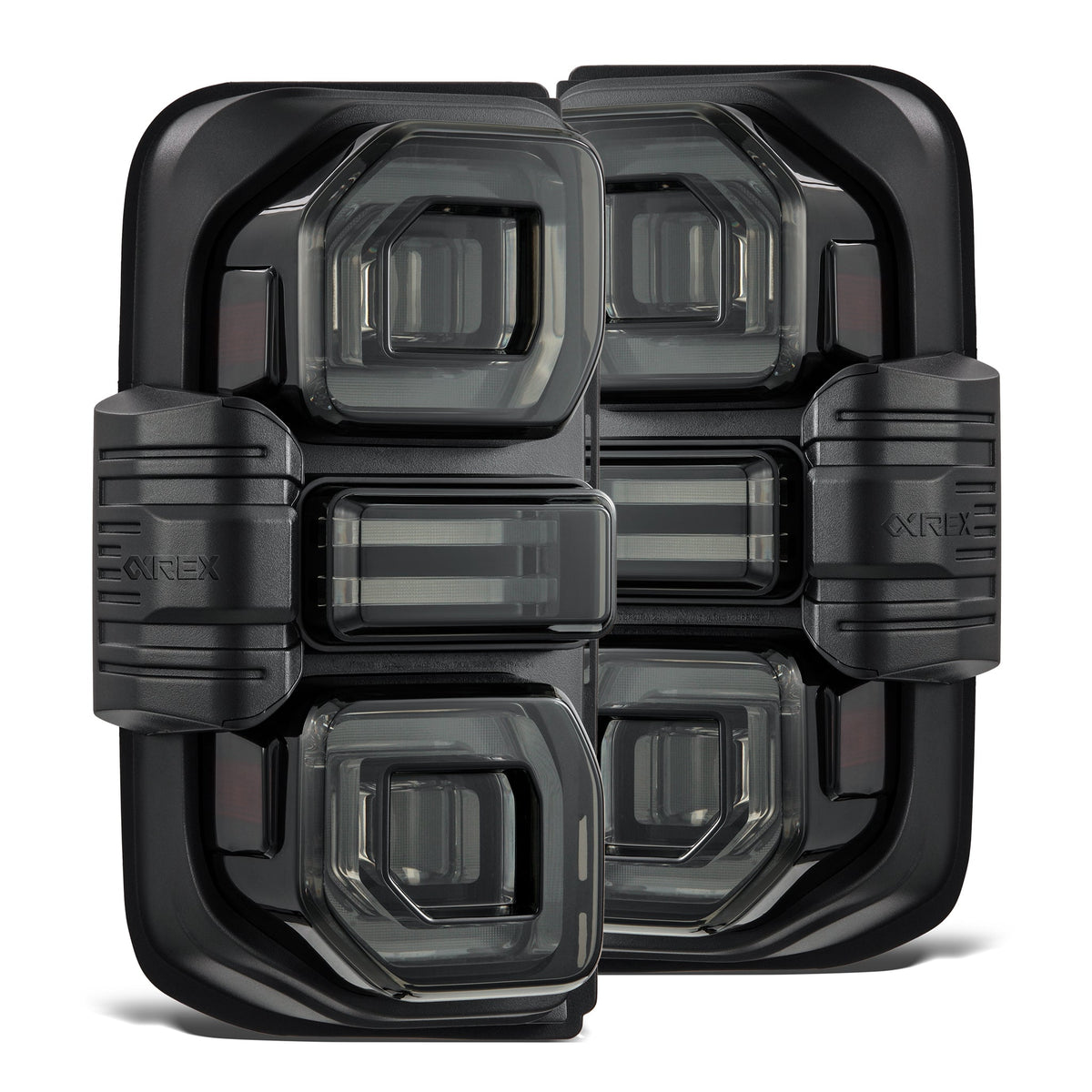 AlphaRex NOVA-Series Prismatic LED Tail Lights for Ford Bronco - Black Smoke
