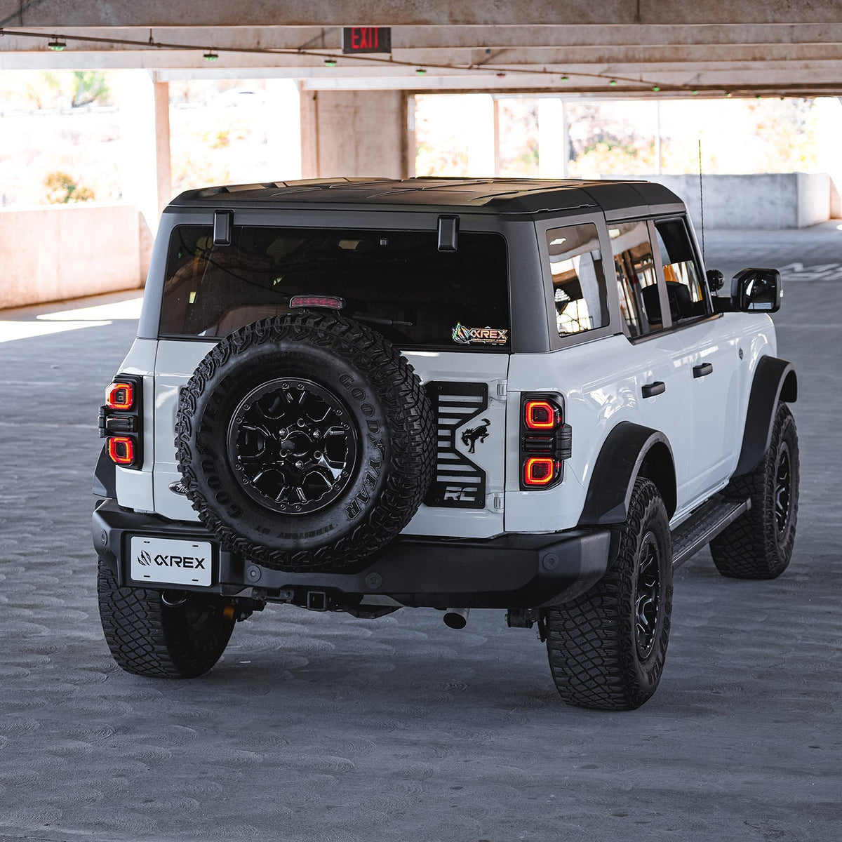 AlphaRex NOVA-Series Prismatic LED Tail Lights for Ford Bronco - Black Clear