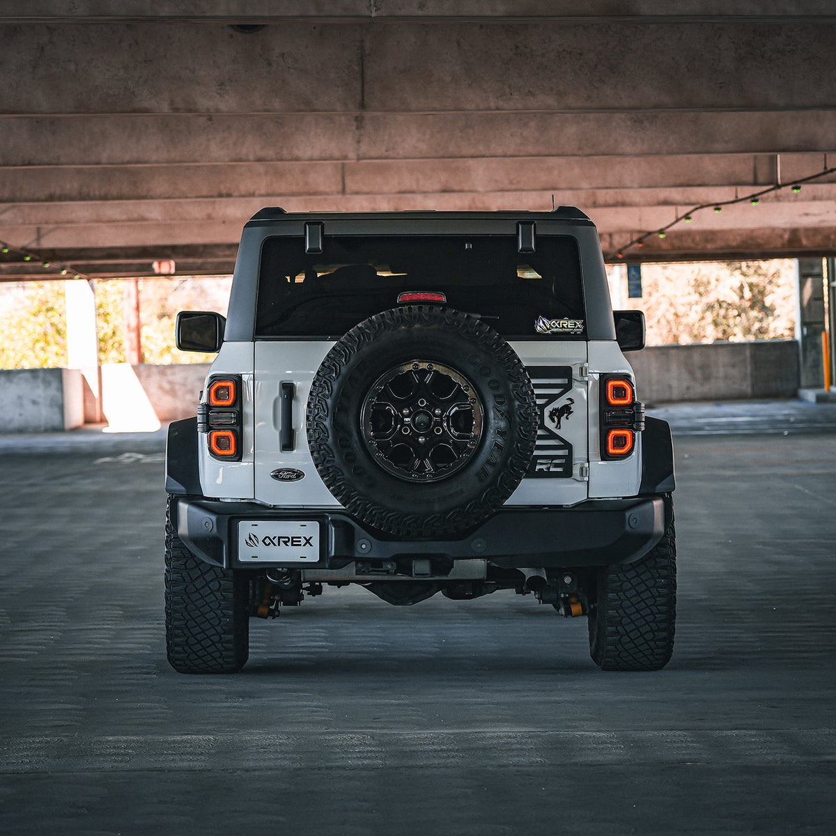 AlphaRex NOVA-Series Prismatic LED Tail Lights for Ford Bronco - Black Clear