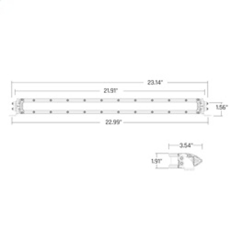 RIGID SR-Series 20 in. Dual Function SAE High Beam Driving Light, Amber Backlight