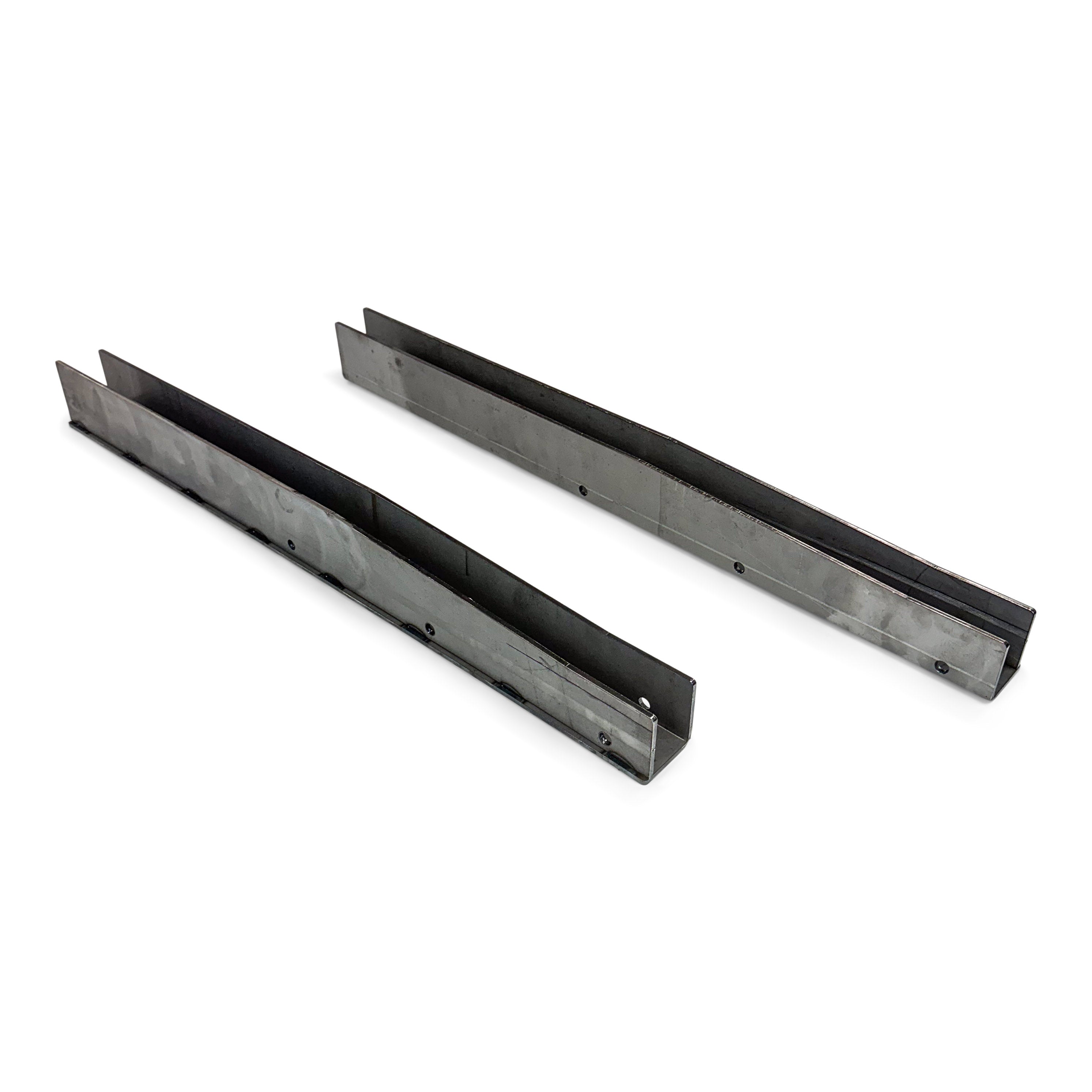 Pair of heavy-duty steel frame reinforcement brackets for off-road vehicle upgrades