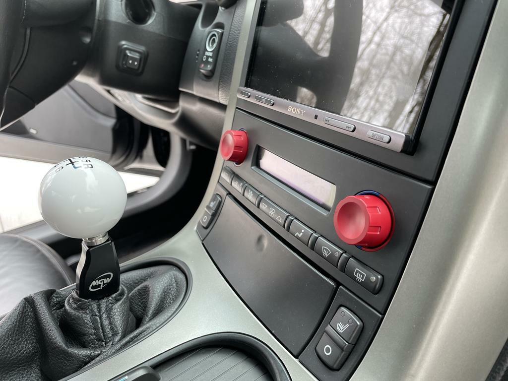 Climate Knobs (C6 Corvette) - RED