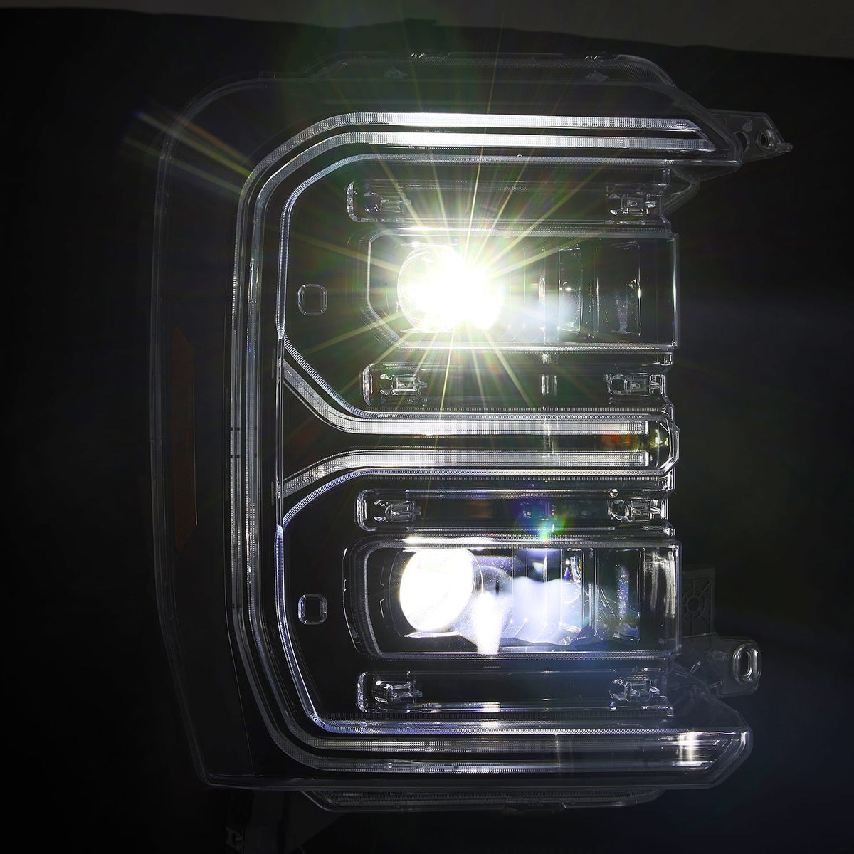 AlphaRex LUXX-Series LED Projector Headlights for Ford Super Duty - Alpha-Black