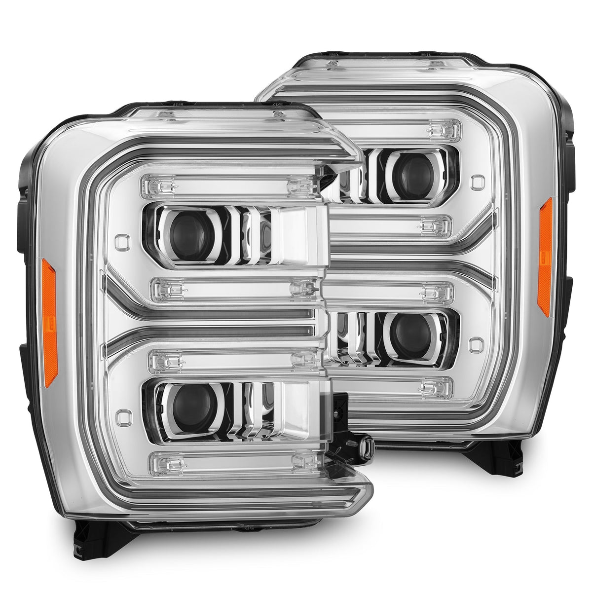AlphaRex LUXX-Series LED Projector Headlights for Ford Super Duty - Chrome
