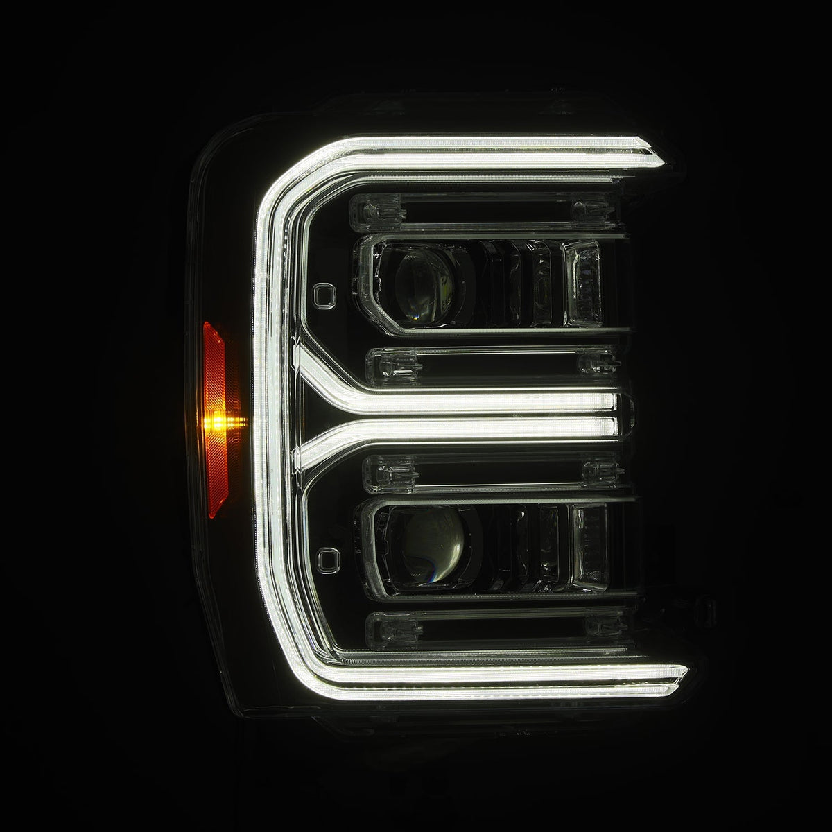 AlphaRex LUXX-Series LED Projector Headlights for Ford Super Duty - Chrome