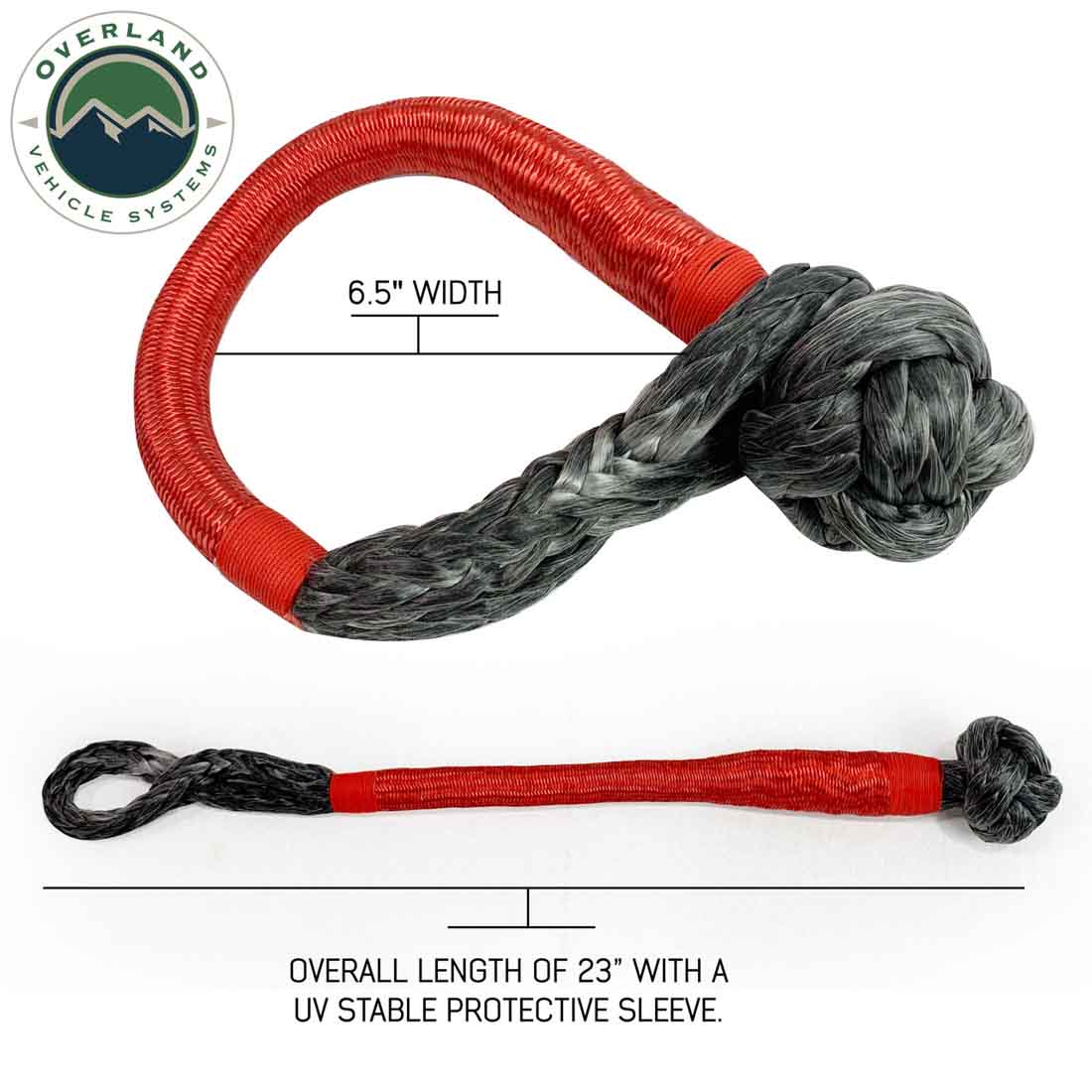 Overland Vehicle Systems 5/8 inch soft shackle with abrasion sleeve and storage bag - view 2