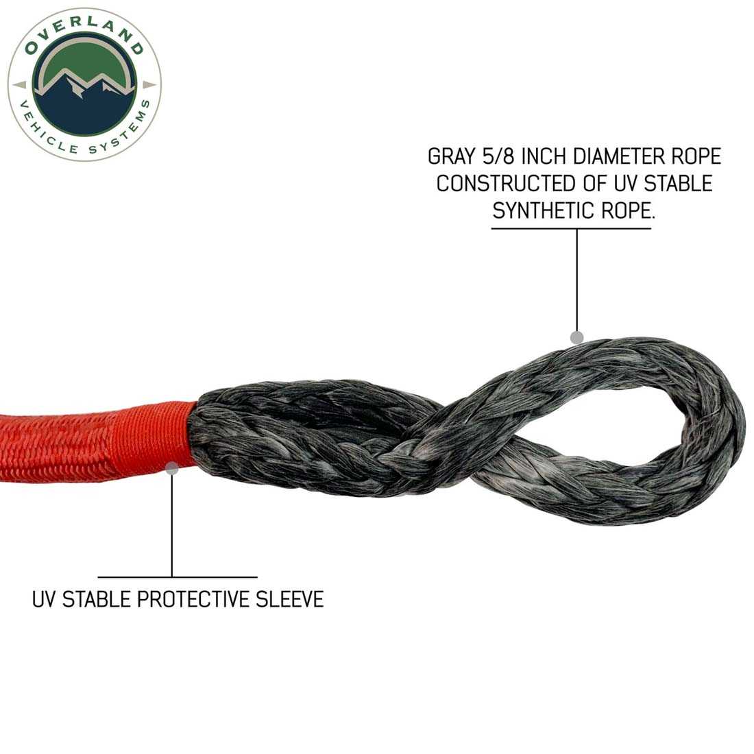 Overland Vehicle Systems 5/8 inch soft shackle with abrasion sleeve and storage bag - view 8