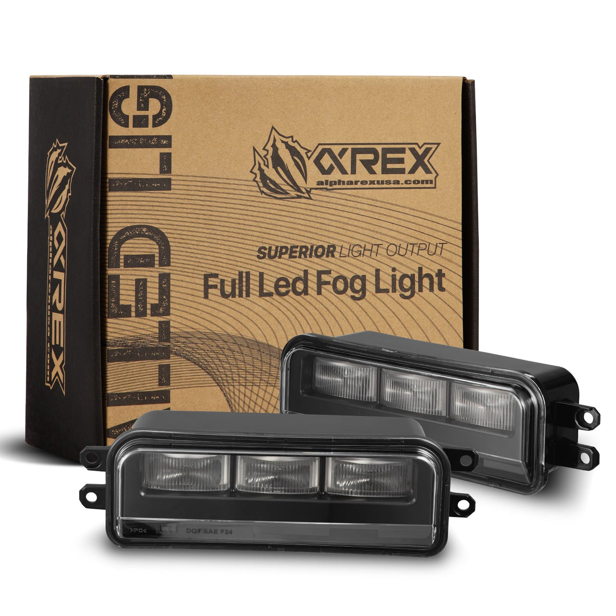 AlphaRex DoubleTap Dual-Color LED Projector Fog Lights with Sequential Turn for Toyota Tacoma / Toyota Tundra